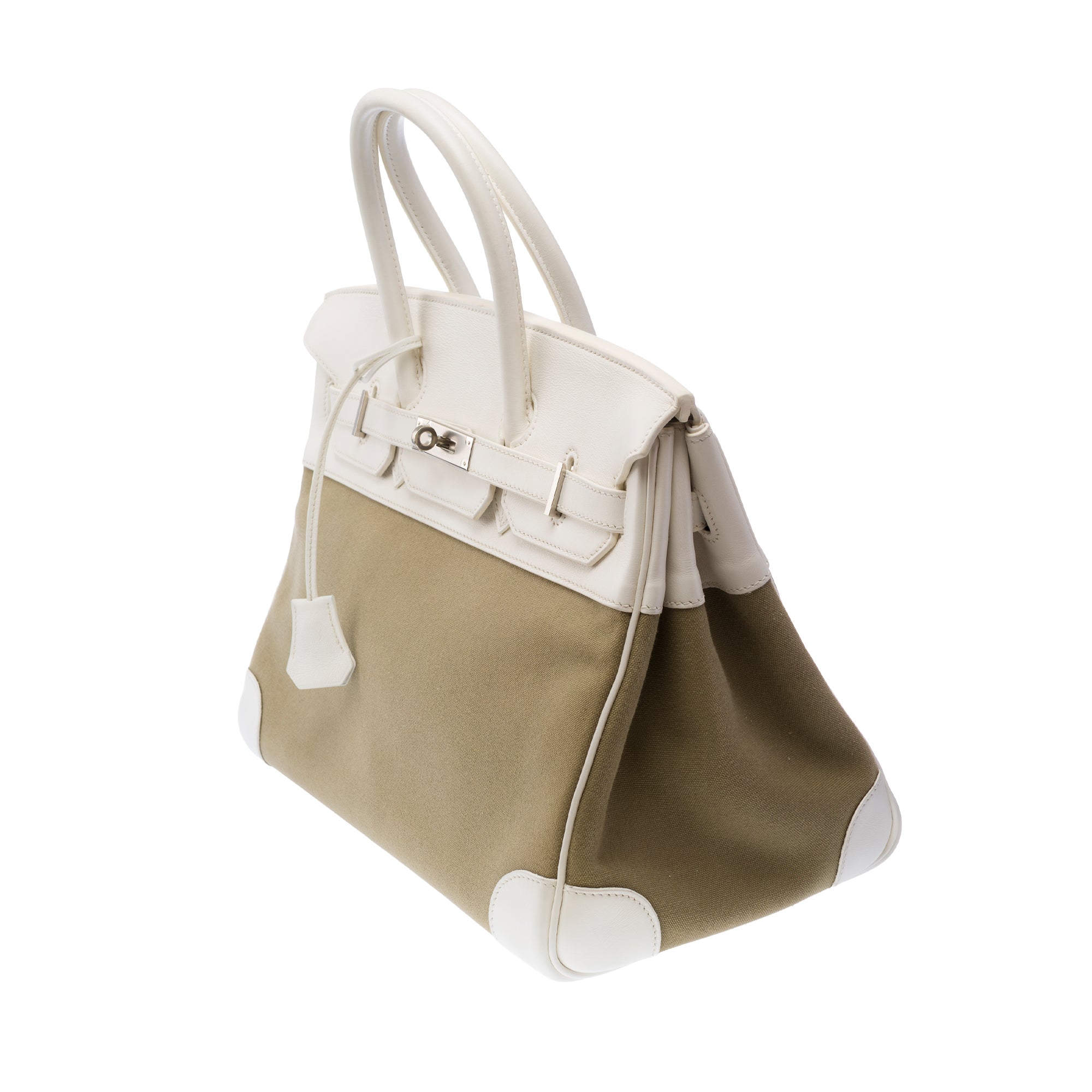 Sac HERMES Birkin 35 en Toile Vert - 103485