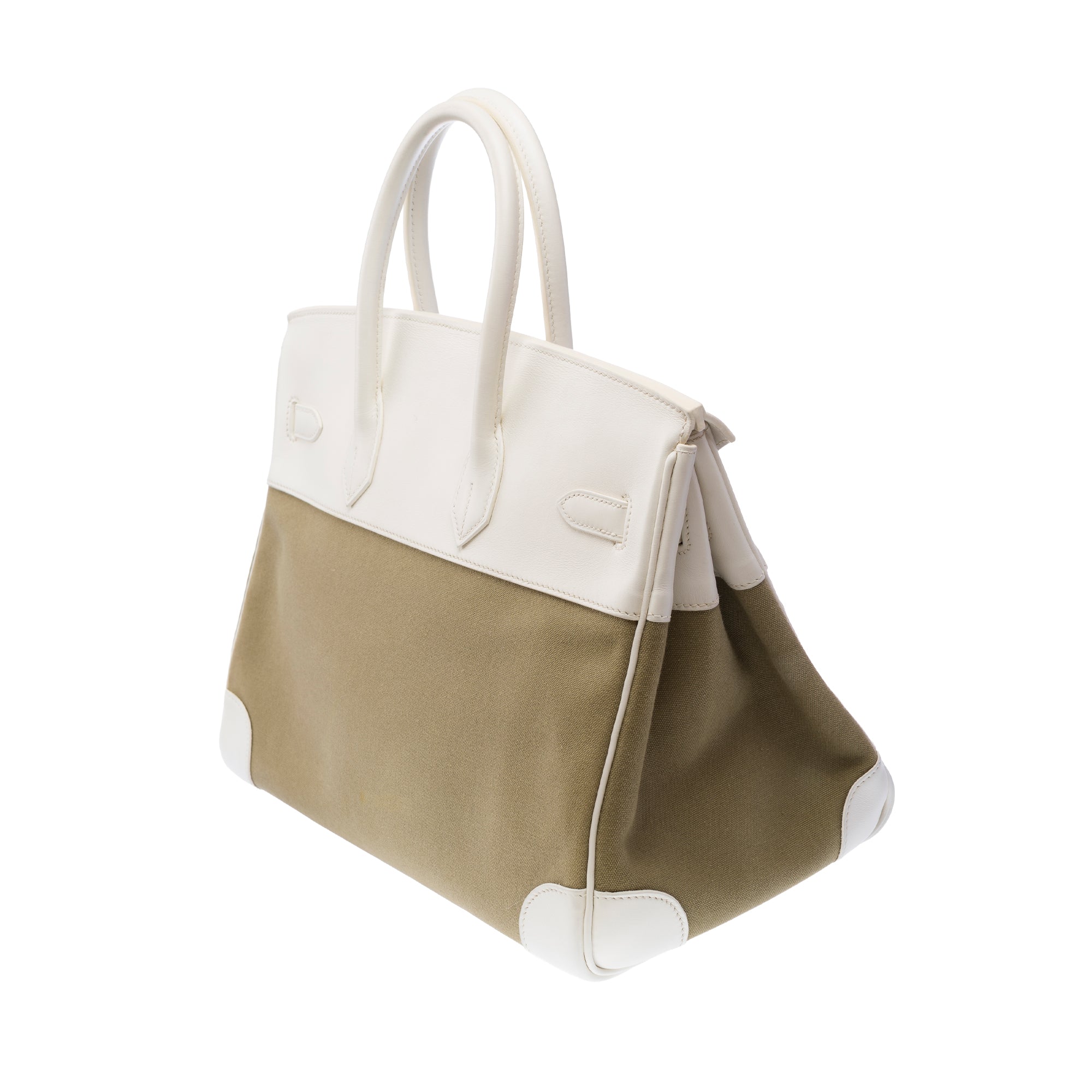 Sac HERMES Birkin 35 en Toile Vert - 103485