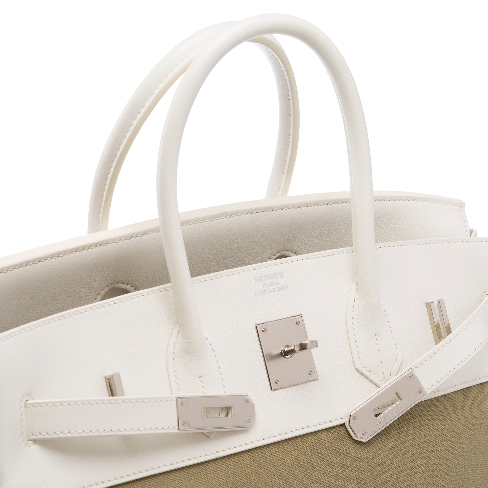 Sac HERMES Birkin 35 en Toile Vert - 103485