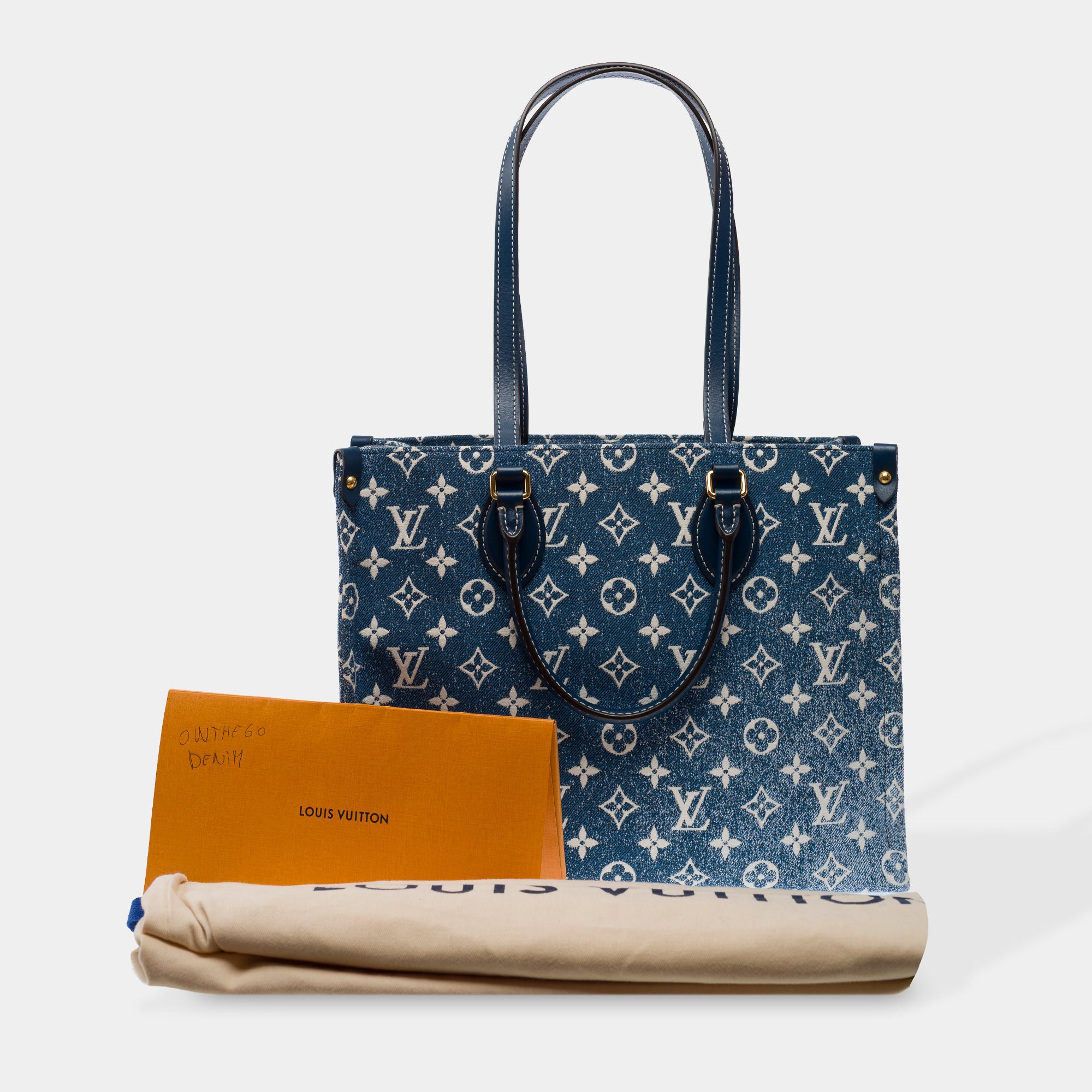 Sac LOUIS VUITTON Onthego en Denim Bleu - 103480