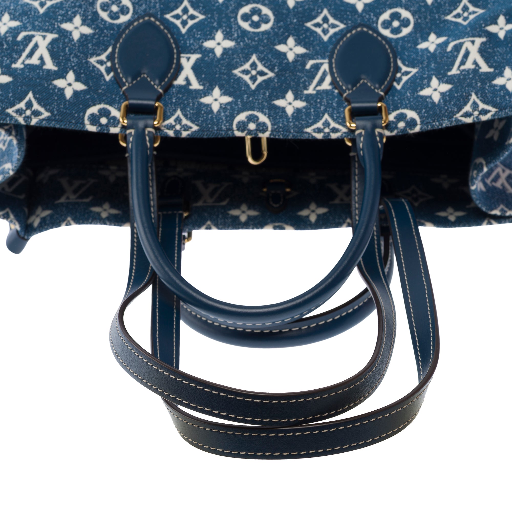 Sac LOUIS VUITTON Onthego en Denim Bleu - 103480