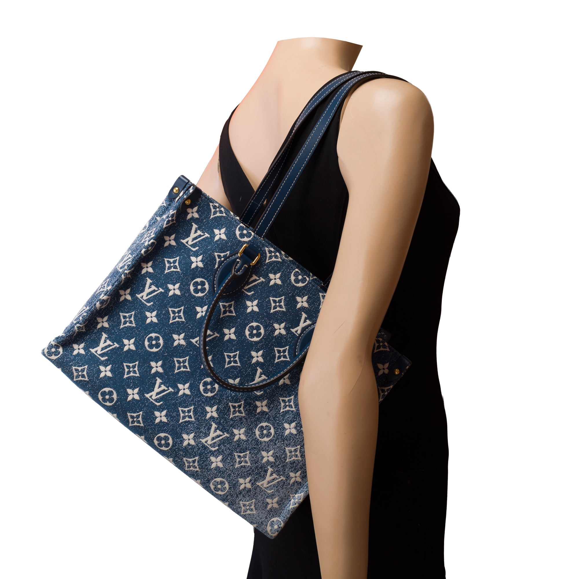 Sac LOUIS VUITTON Onthego en Denim Bleu - 103480