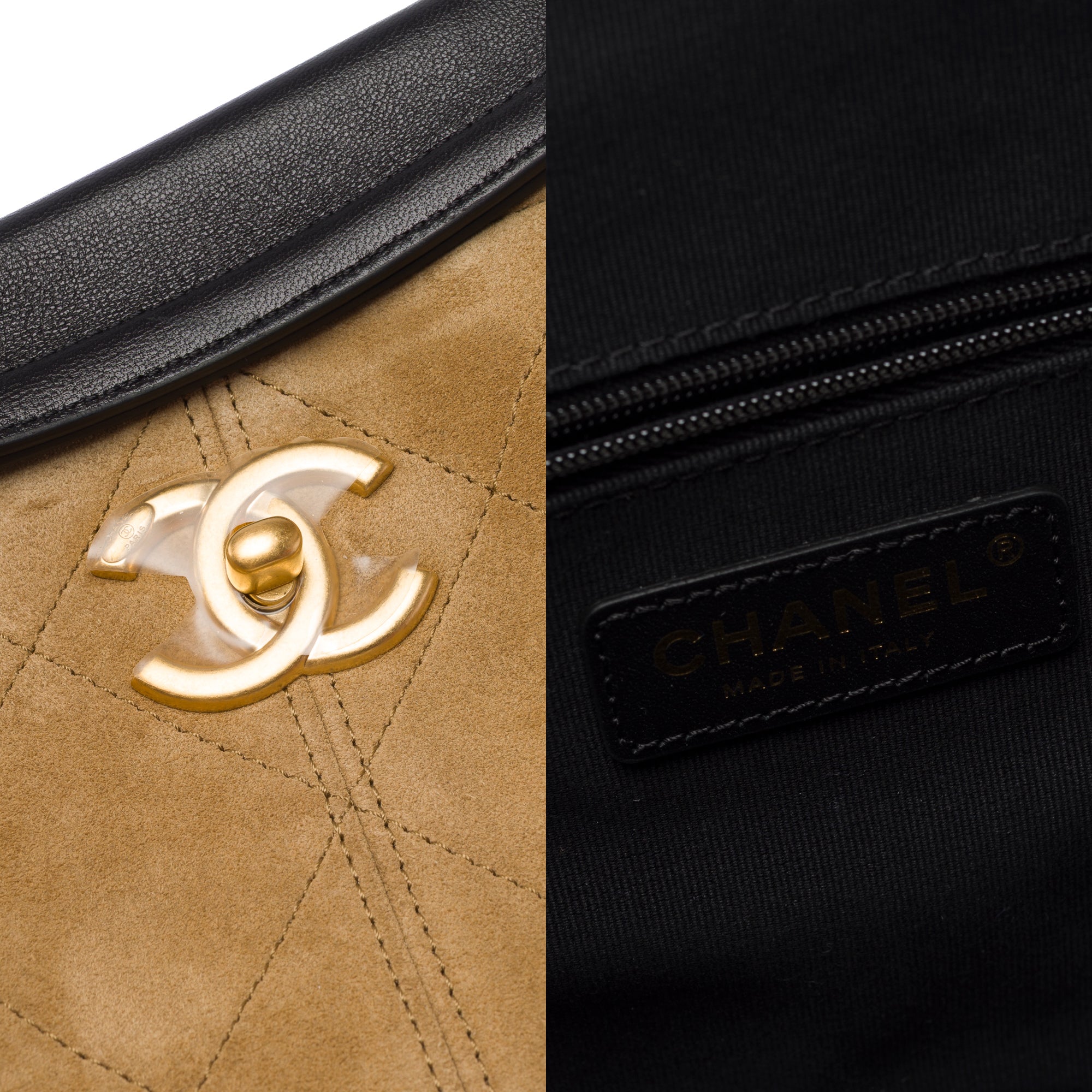 Sac CHANEL en Suède Beige - 103487