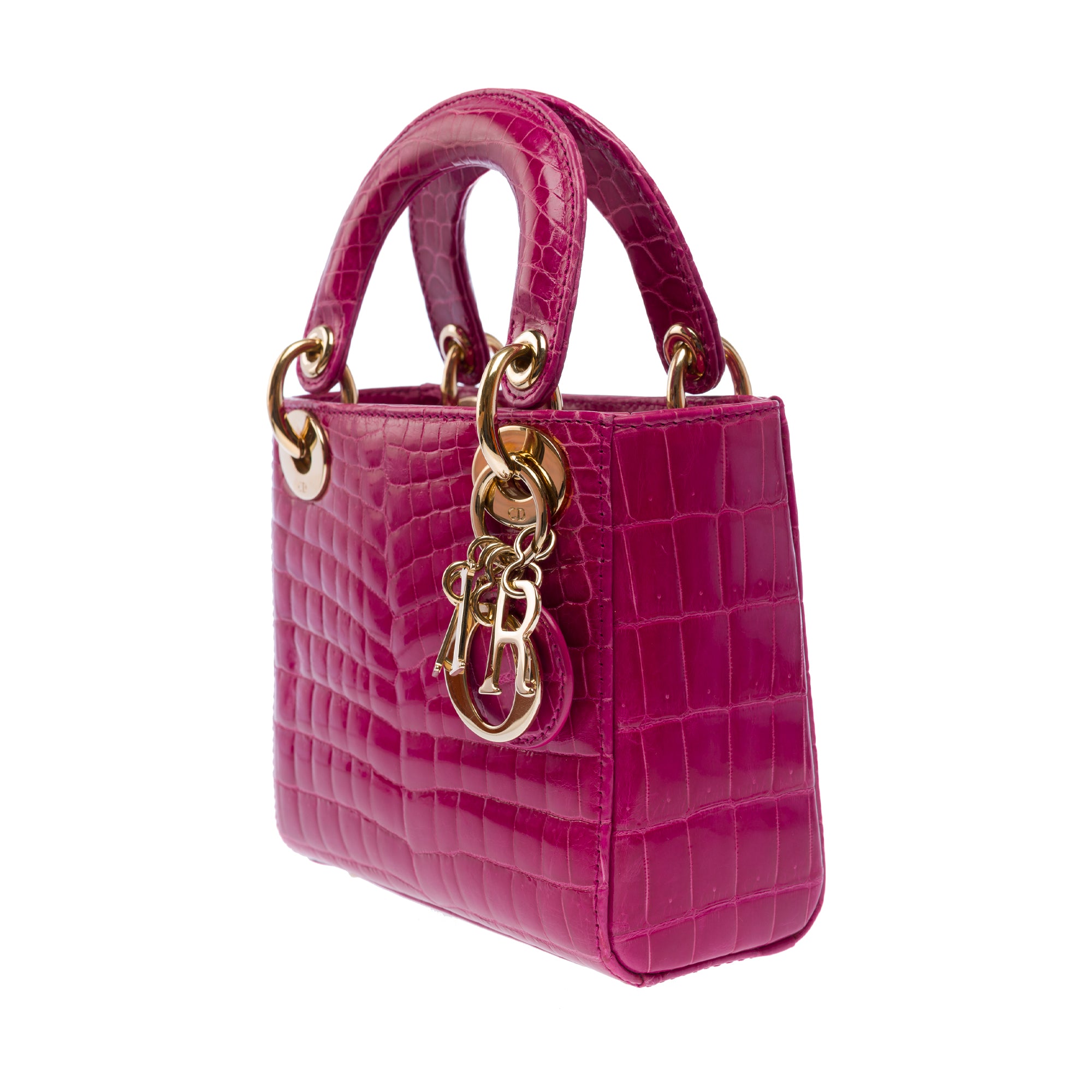 Sac DIOR Lady Dior en Crocodile Rose - 103491