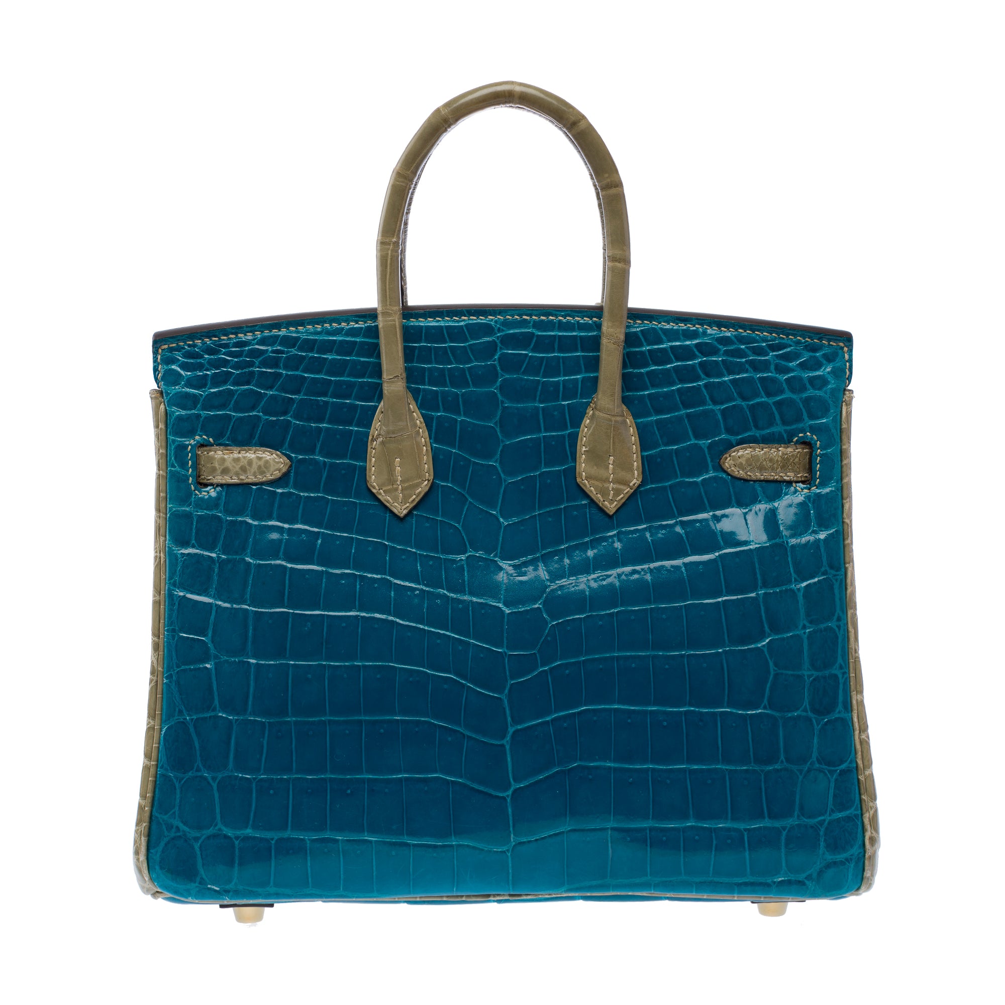 Sac HERMES Birkin 25 en Cuirs exotiques Gris - 102990