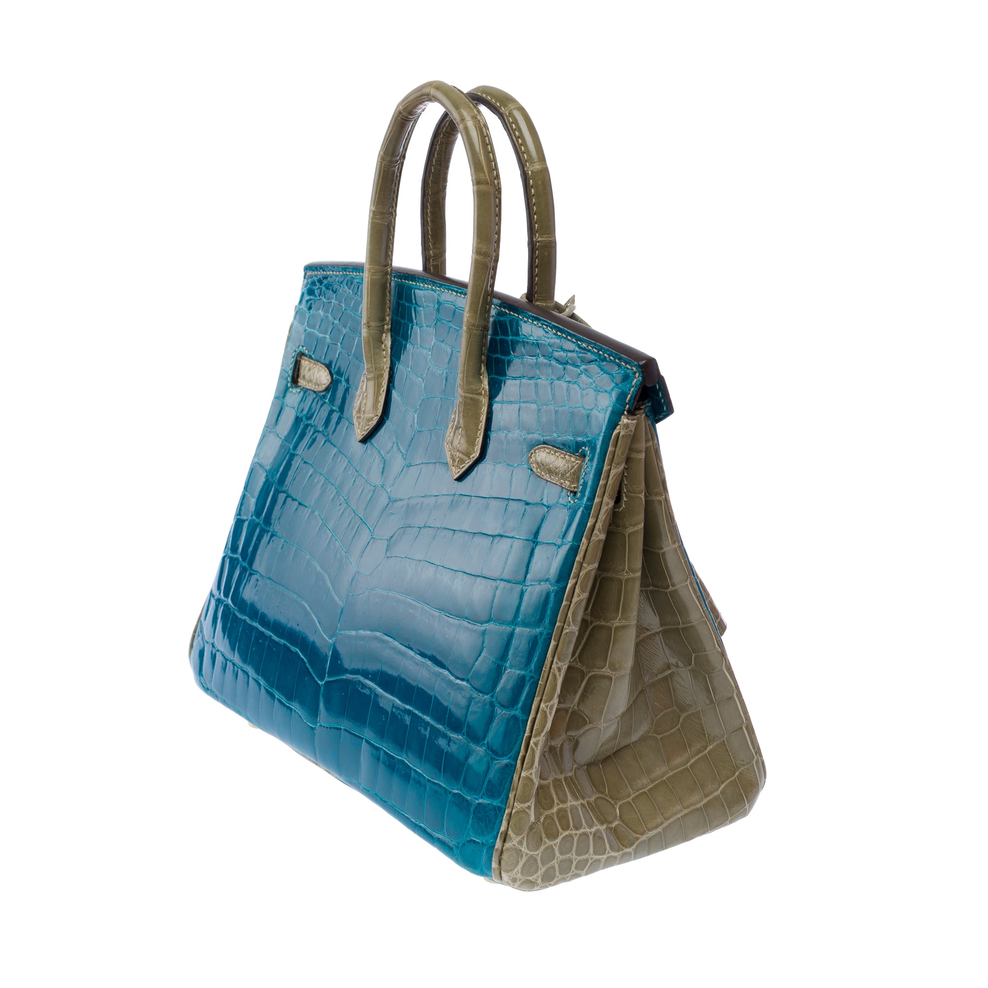 Sac HERMES Birkin 25 en Cuirs exotiques Gris - 102990