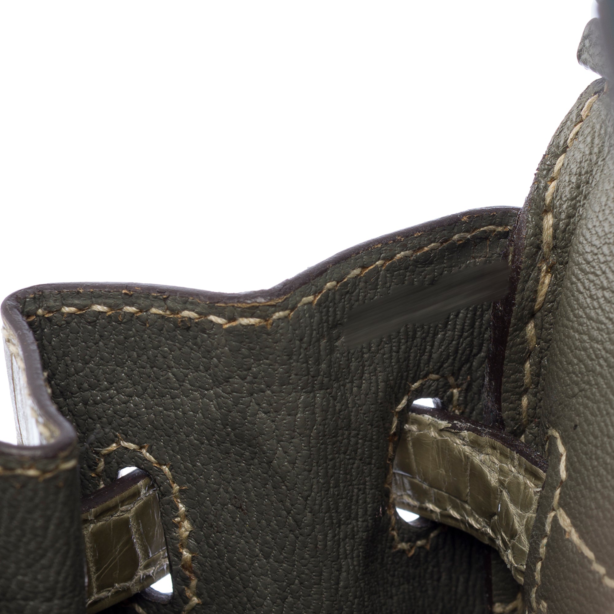 Sac HERMES Birkin 25 en Cuirs exotiques Gris - 102990