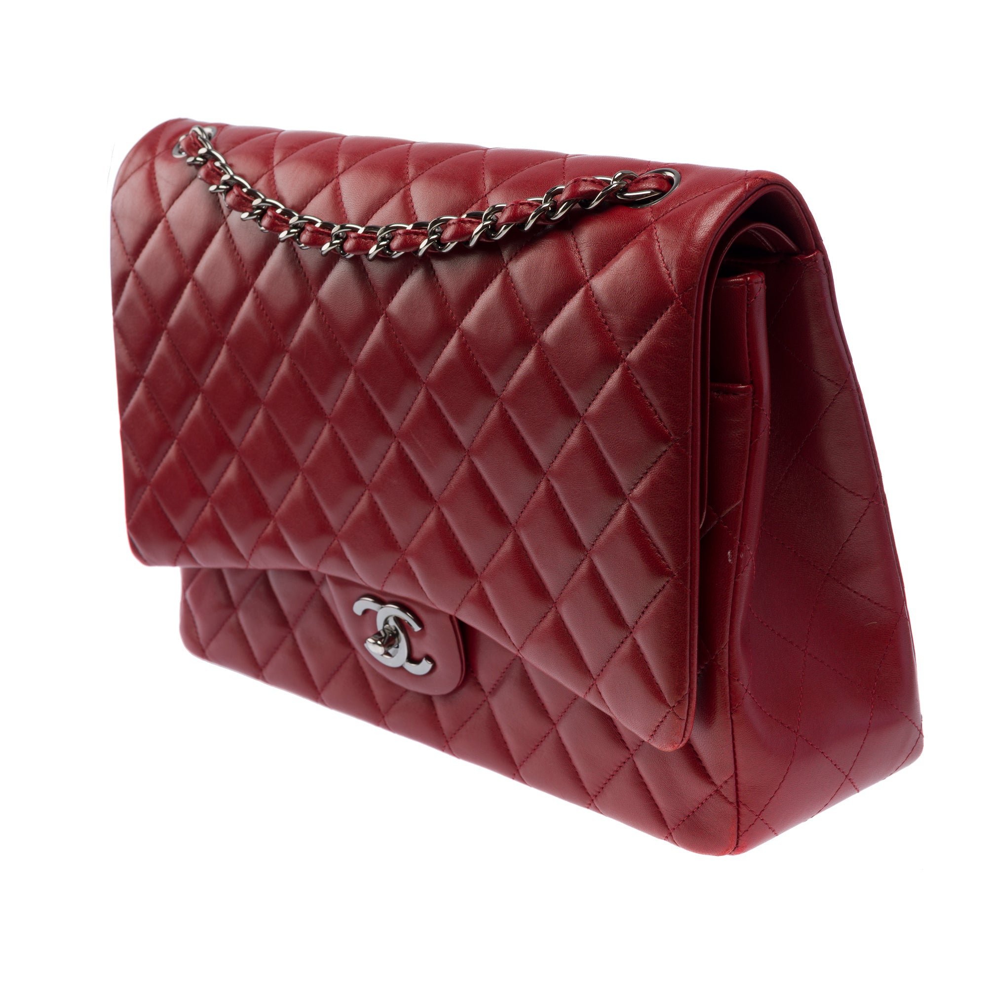 Sac CHANEL Timeless/Classique en Cuir Rouge - 103495