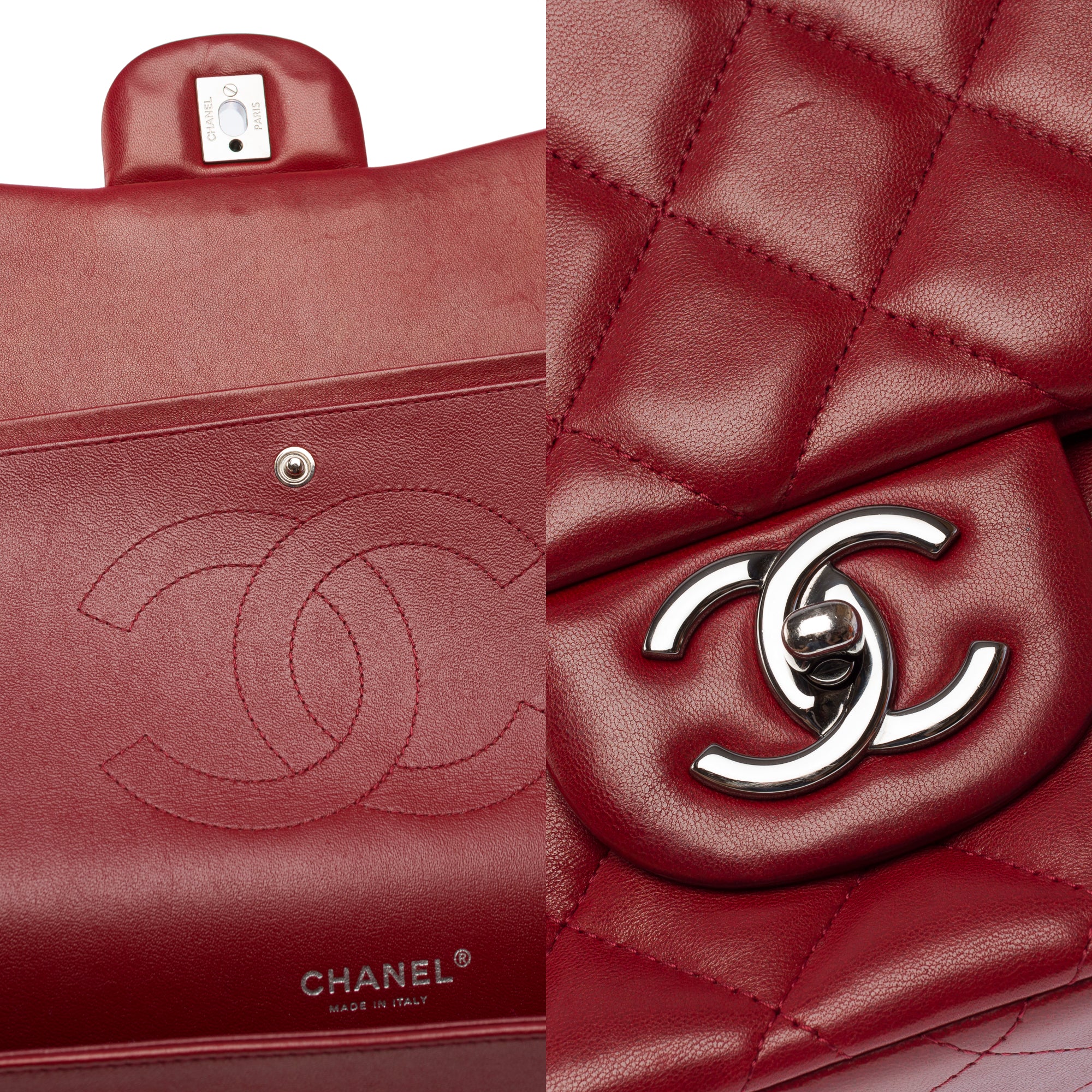 Sac CHANEL Timeless/Classique en Cuir Rouge - 103495