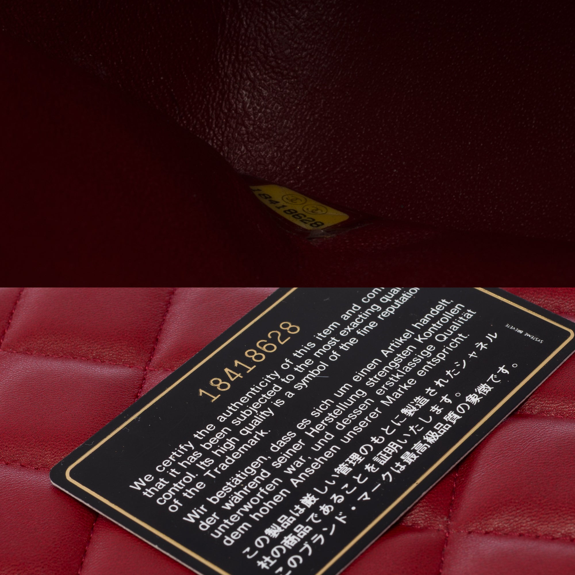 Sac CHANEL Timeless/Classique en Cuir Rouge - 103495