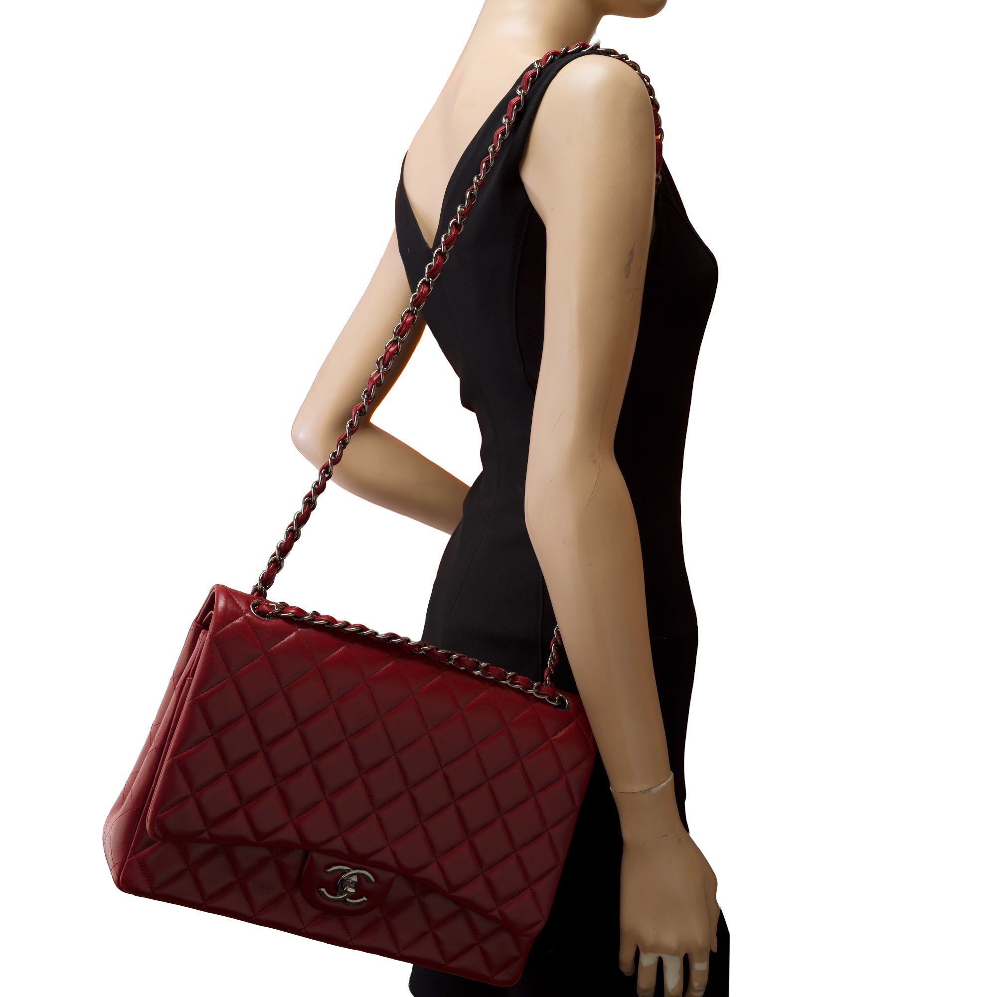 Sac CHANEL Timeless/Classique en Cuir Rouge - 103495