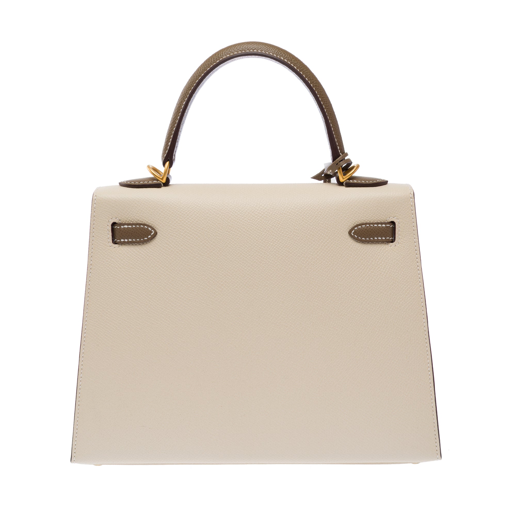 Sac HERMES Kelly 25 en Cuir Blanc - 103494