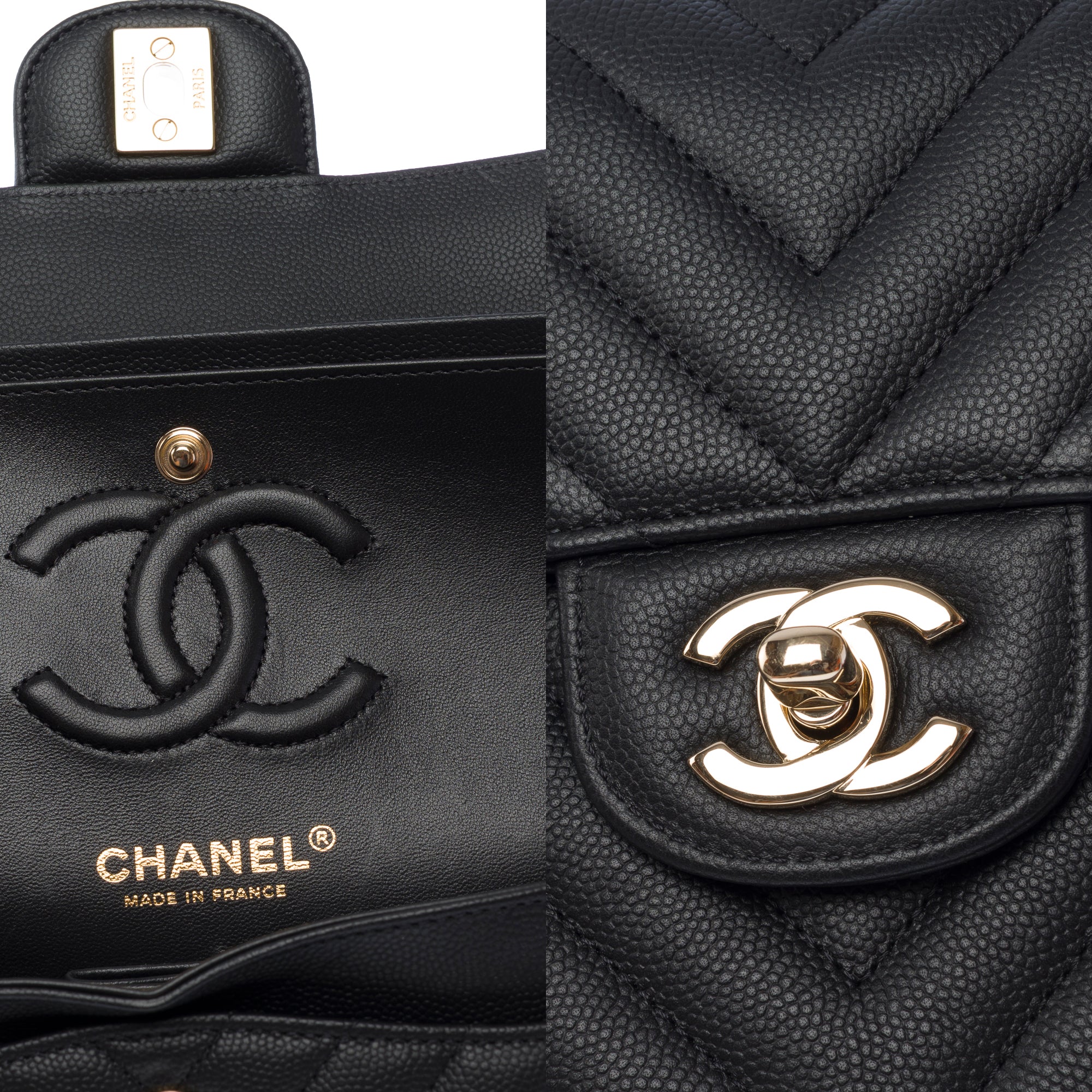 Sac CHANEL Timeless/Classique en Cuir Noir - 103492