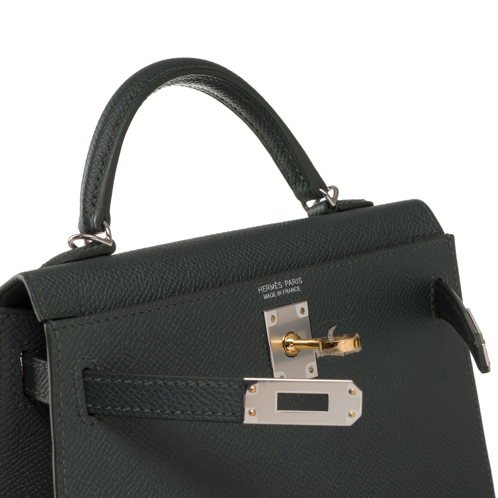 Sac HERMES Kelly Mini en Cuir Vert - 103497