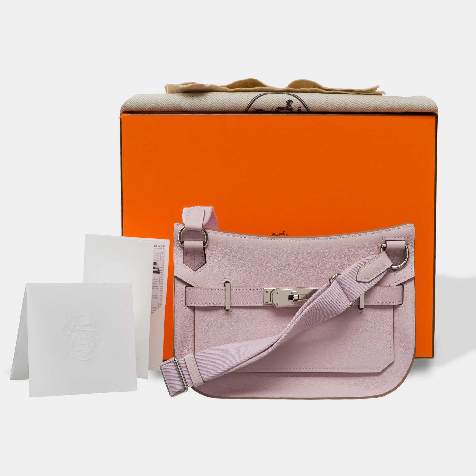 Sac HERMES Jypsiere en Cuir Violet - 103498