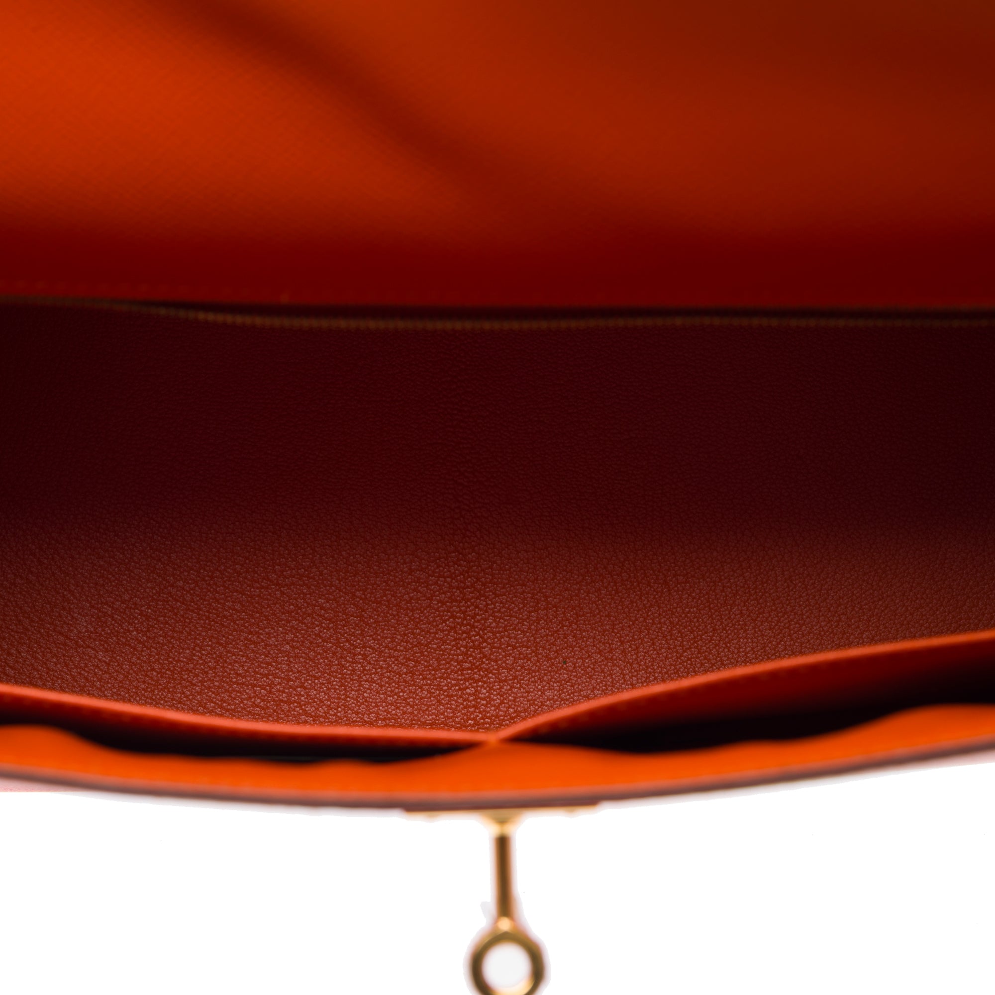 Sac HERMES Kelly 32 en Cuir Orange - 103499