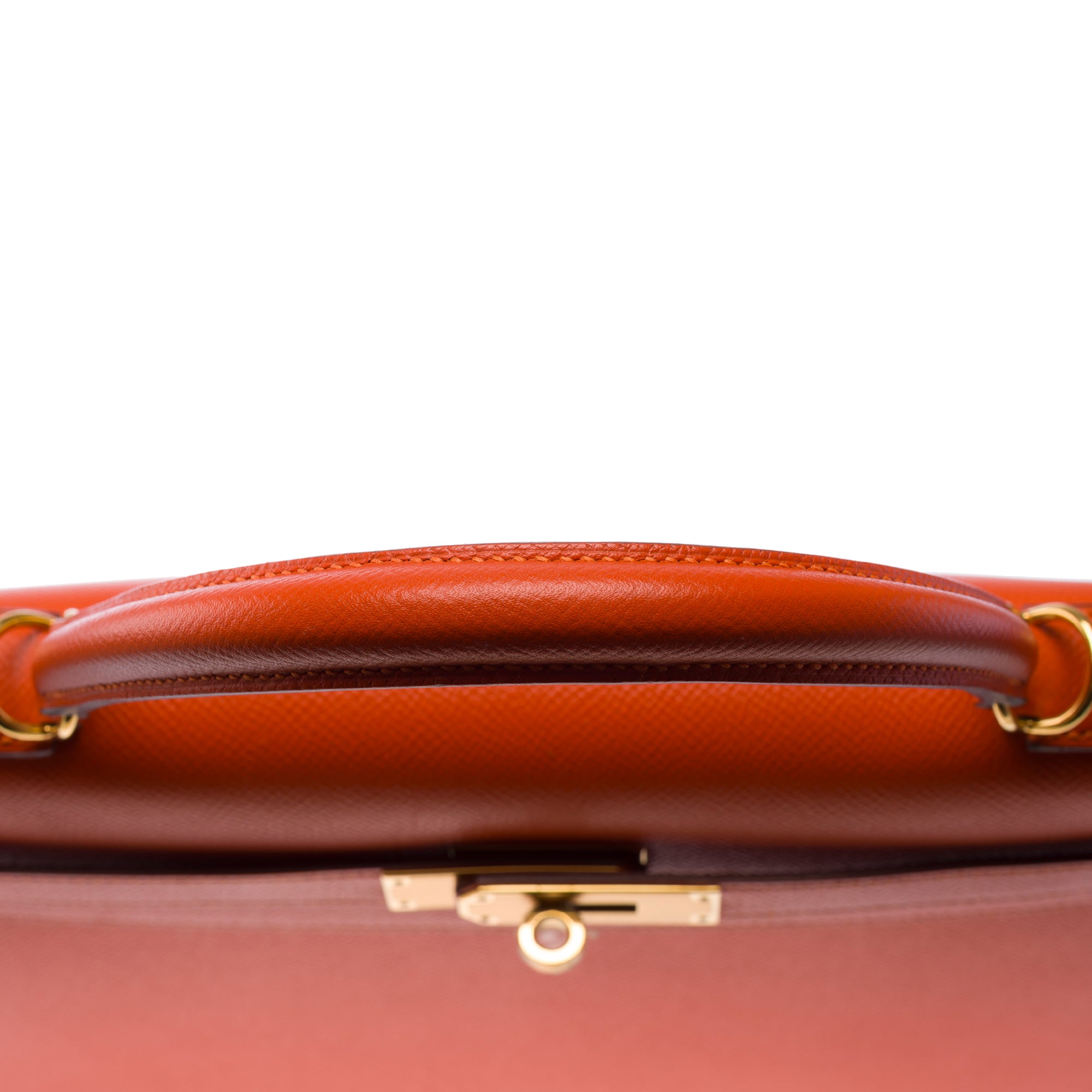 Sac HERMES Kelly 32 en Cuir Orange - 103499