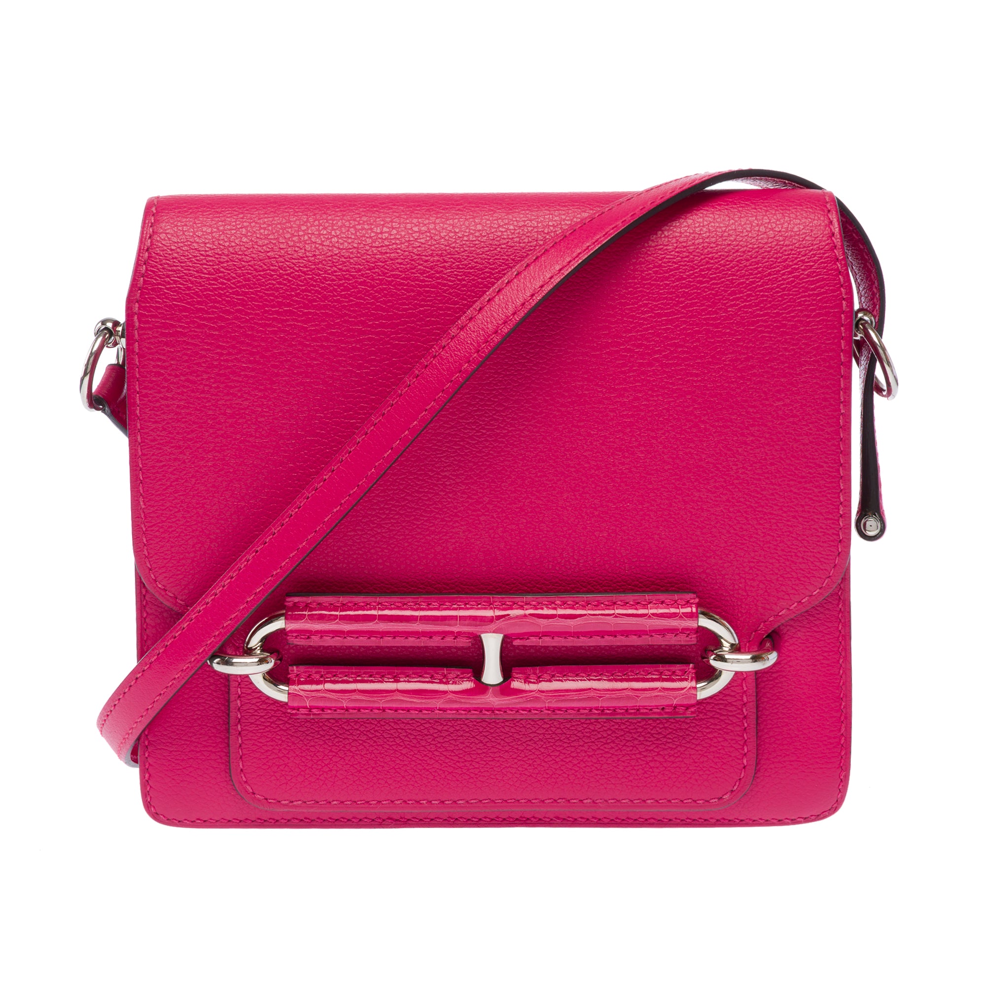 Sac HERMES Roulis en Cuir Rose - 103500