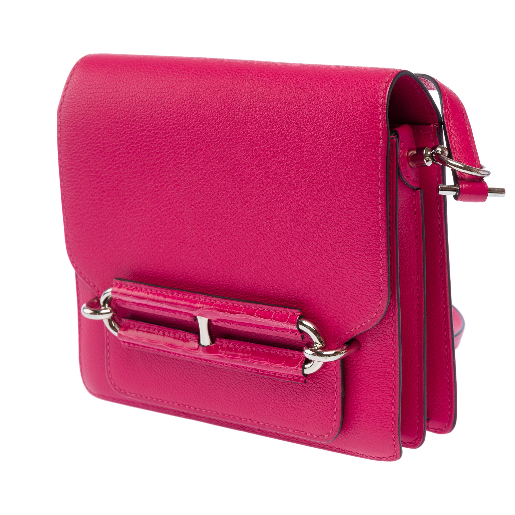 Sac HERMES Roulis en Cuir Rose - 103500