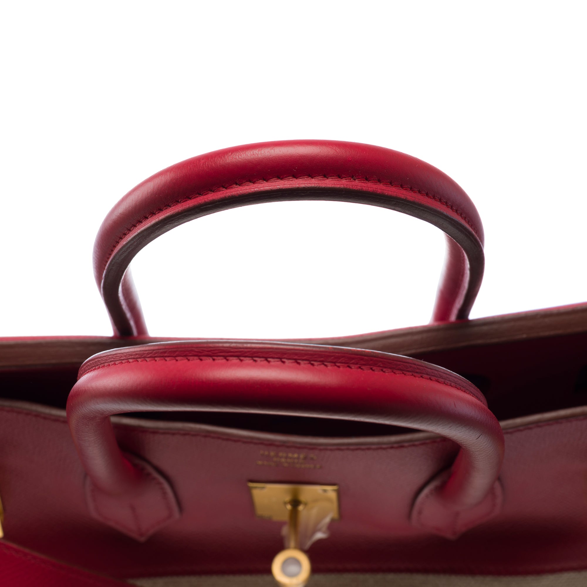 Sac HERMES Birkin 35 en Toile Rose - 103501