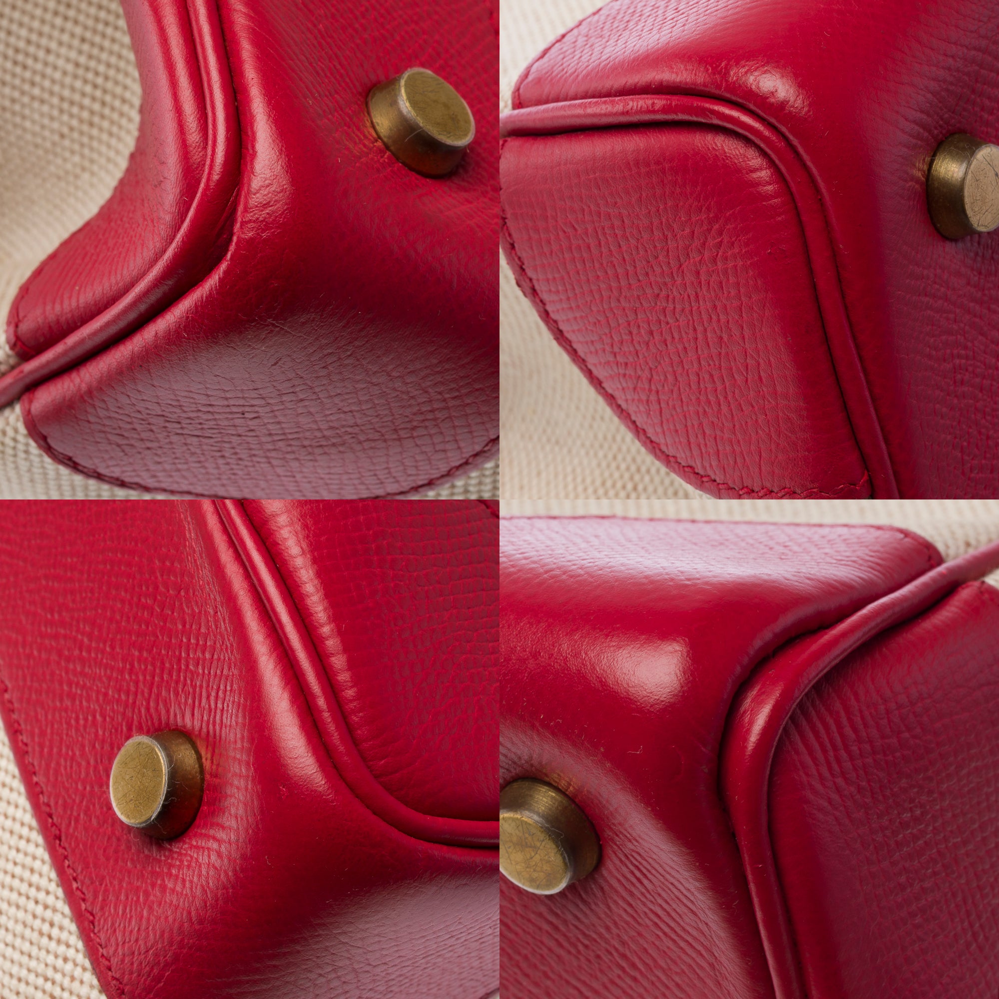 Sac HERMES Birkin 35 en Toile Rose - 103501