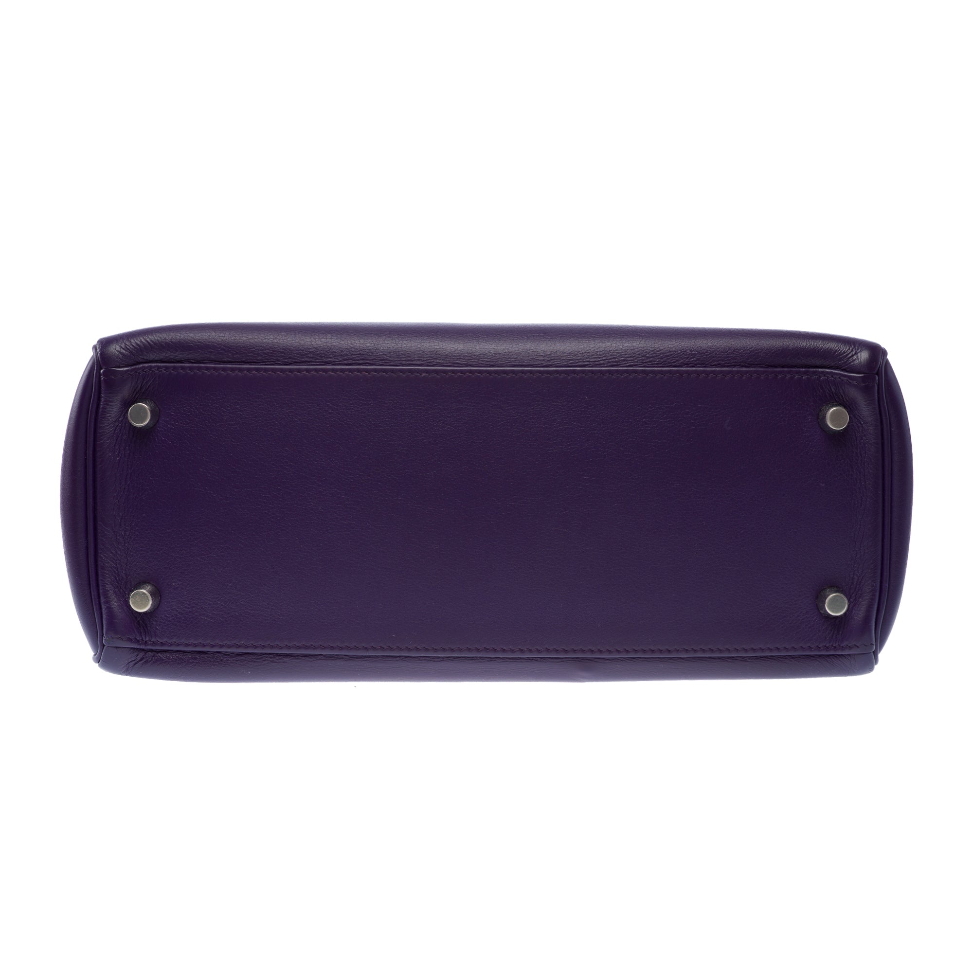 Sac HERMES Kelly 28 en Cuir Violet - 103502