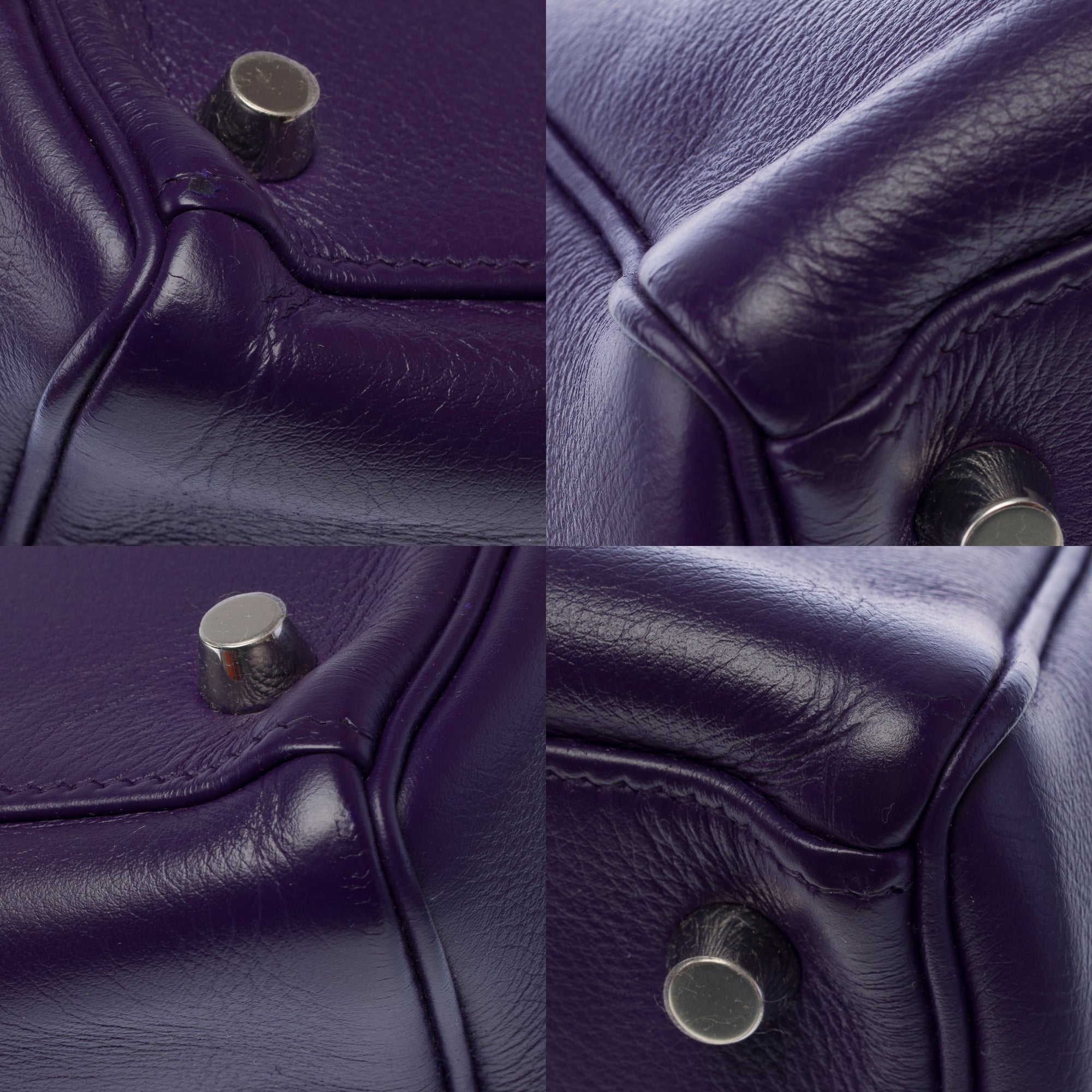 Sac HERMES Kelly 28 en Cuir Violet - 103502