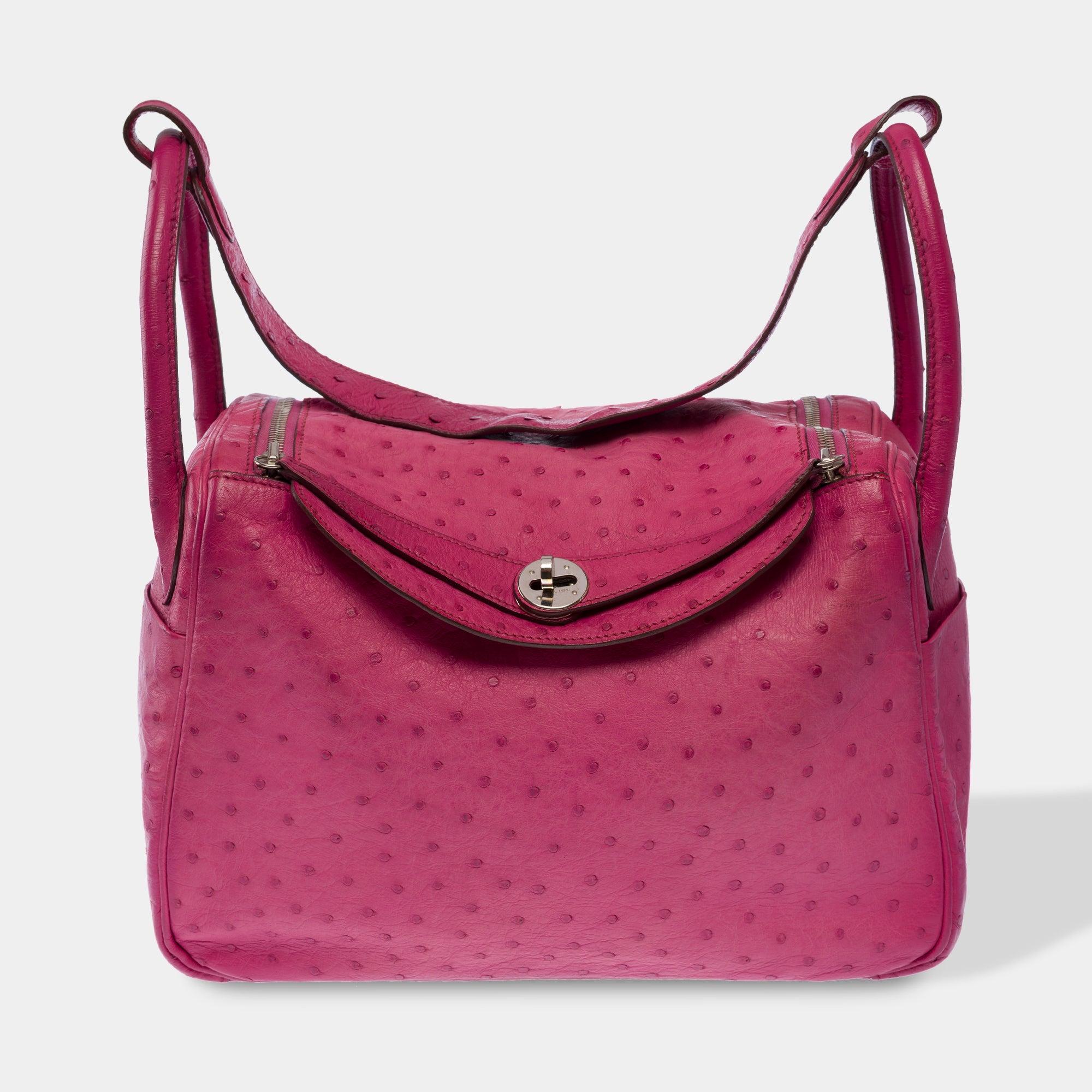 Sac HERMES Lindy en Cuirs exotiques Rose - 103503