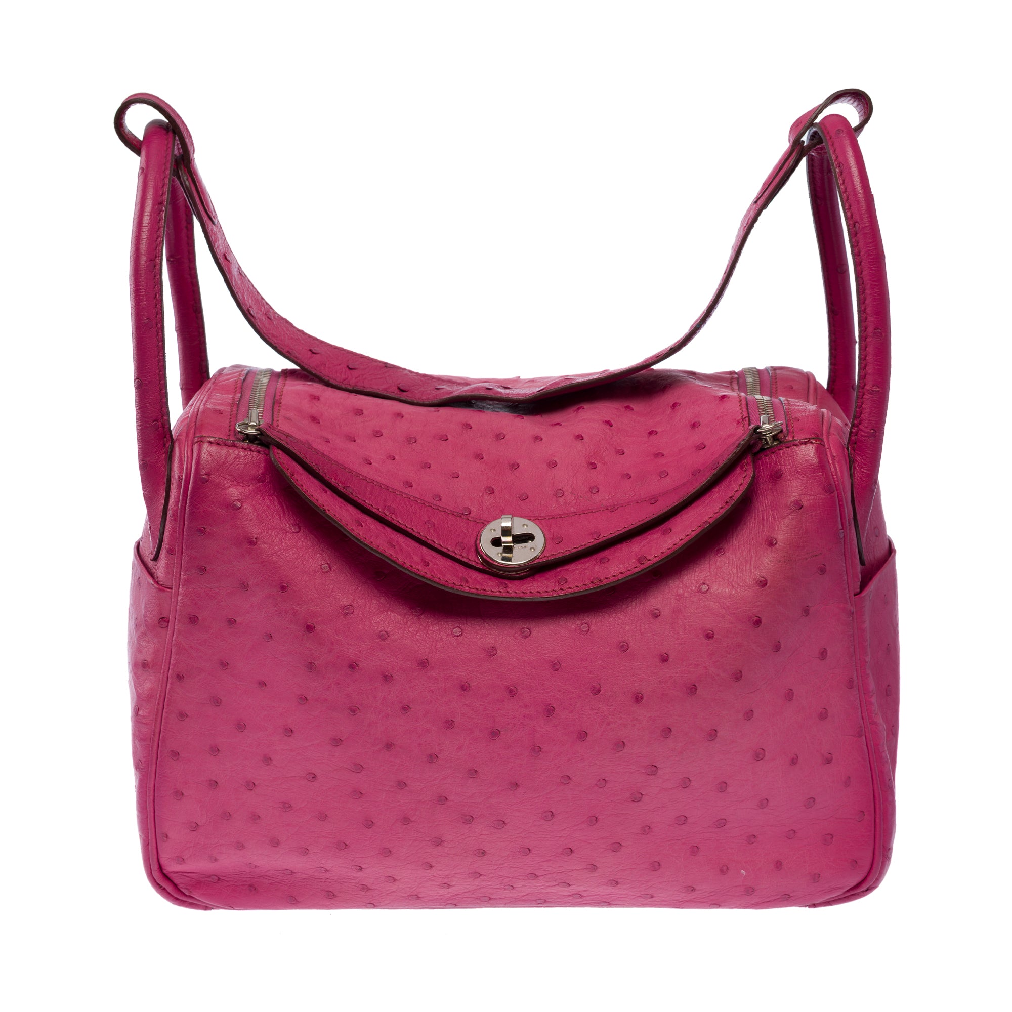 Sac HERMES Lindy en Cuirs exotiques Rose - 103503