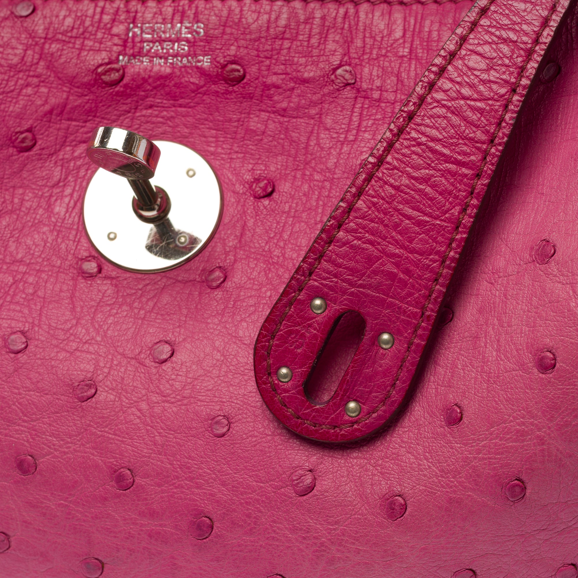 Sac HERMES Lindy en Cuirs exotiques Rose - 103503