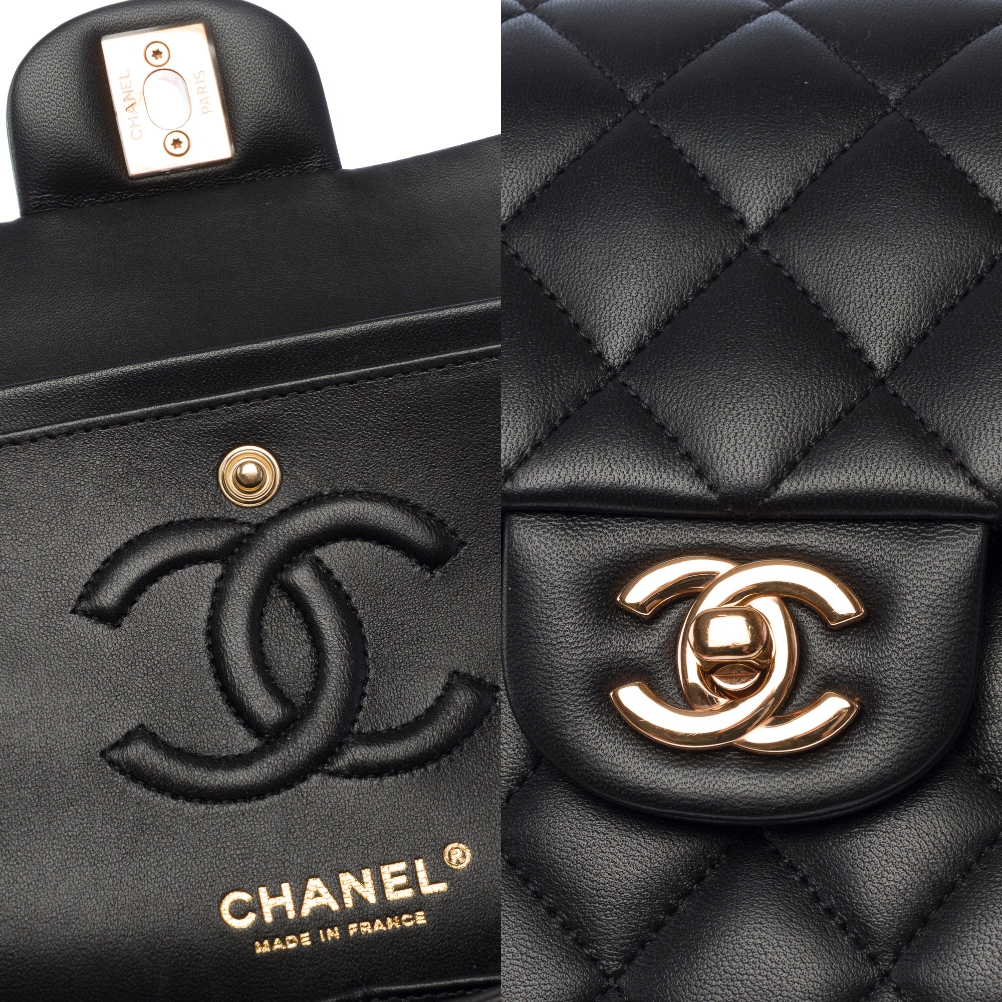 Sac CHANEL Timeless/Classique en Cuir Noir - 103504