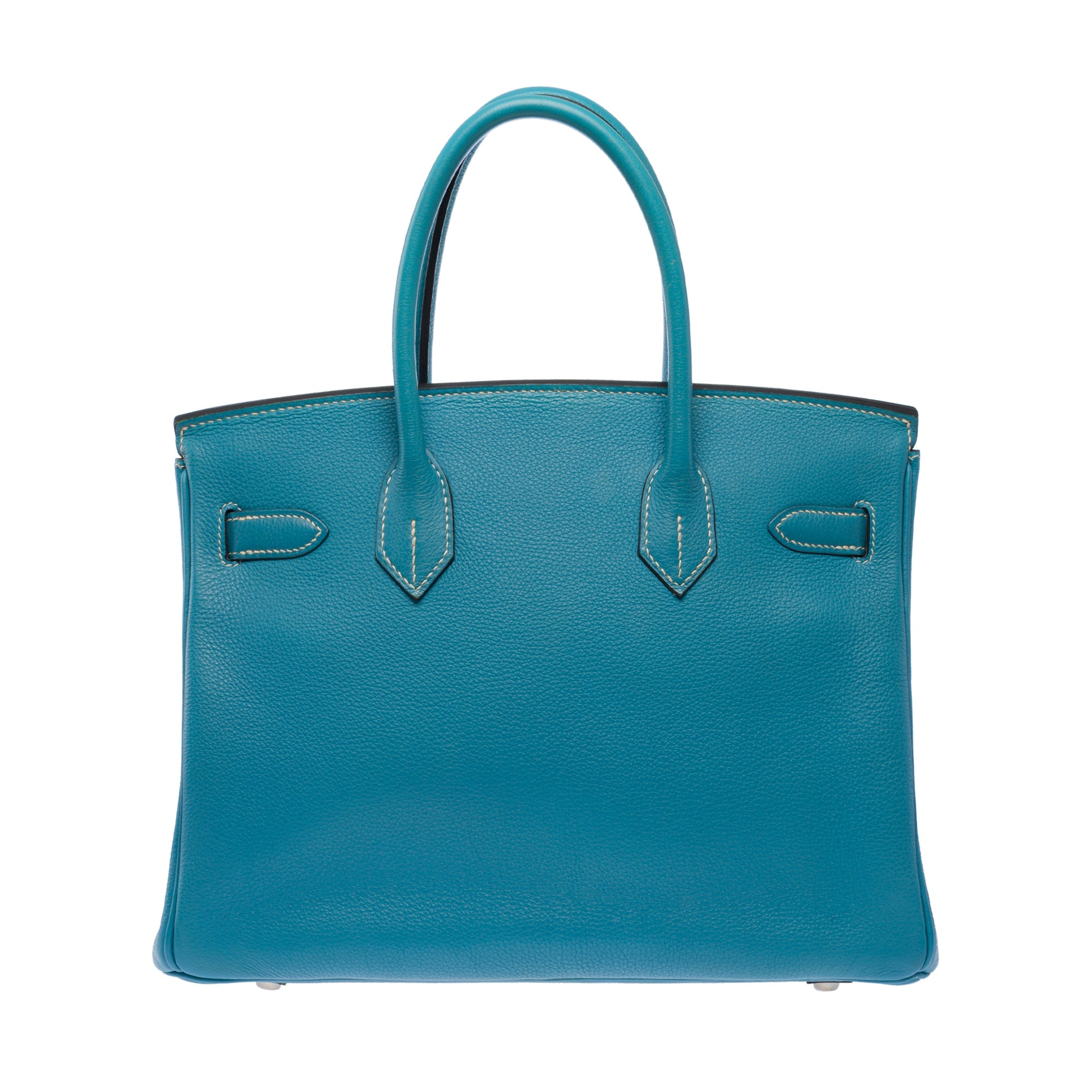 Sac HERMES Birkin 30 en Cuir Bleu - 103509