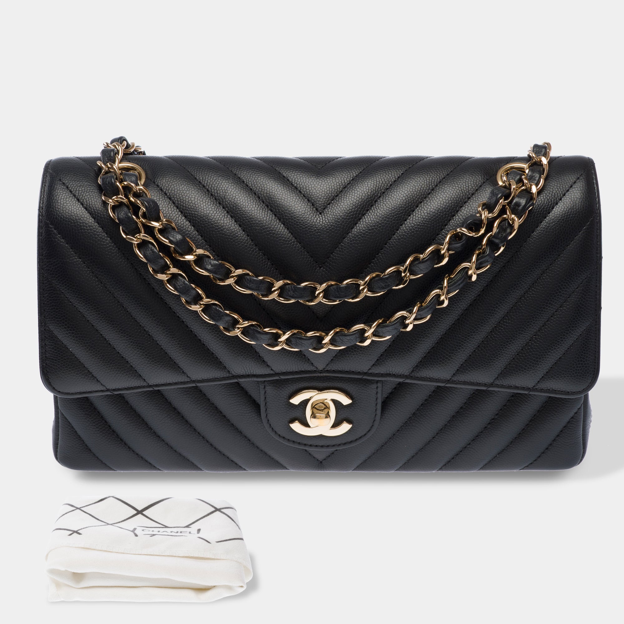 Sac CHANEL Timeless/Classique en Cuir Noir - 103513
