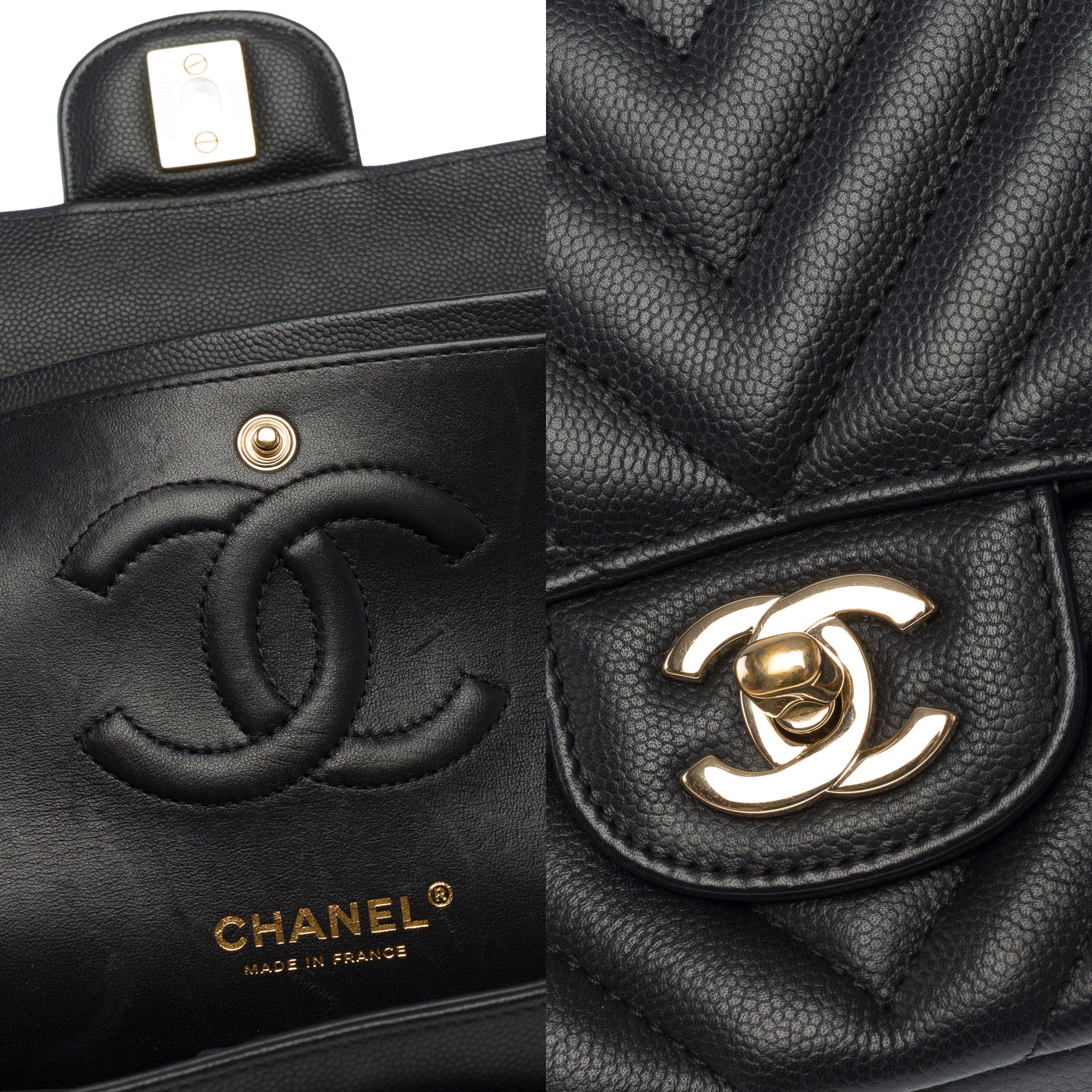 Sac CHANEL Timeless/Classique en Cuir Noir - 103513