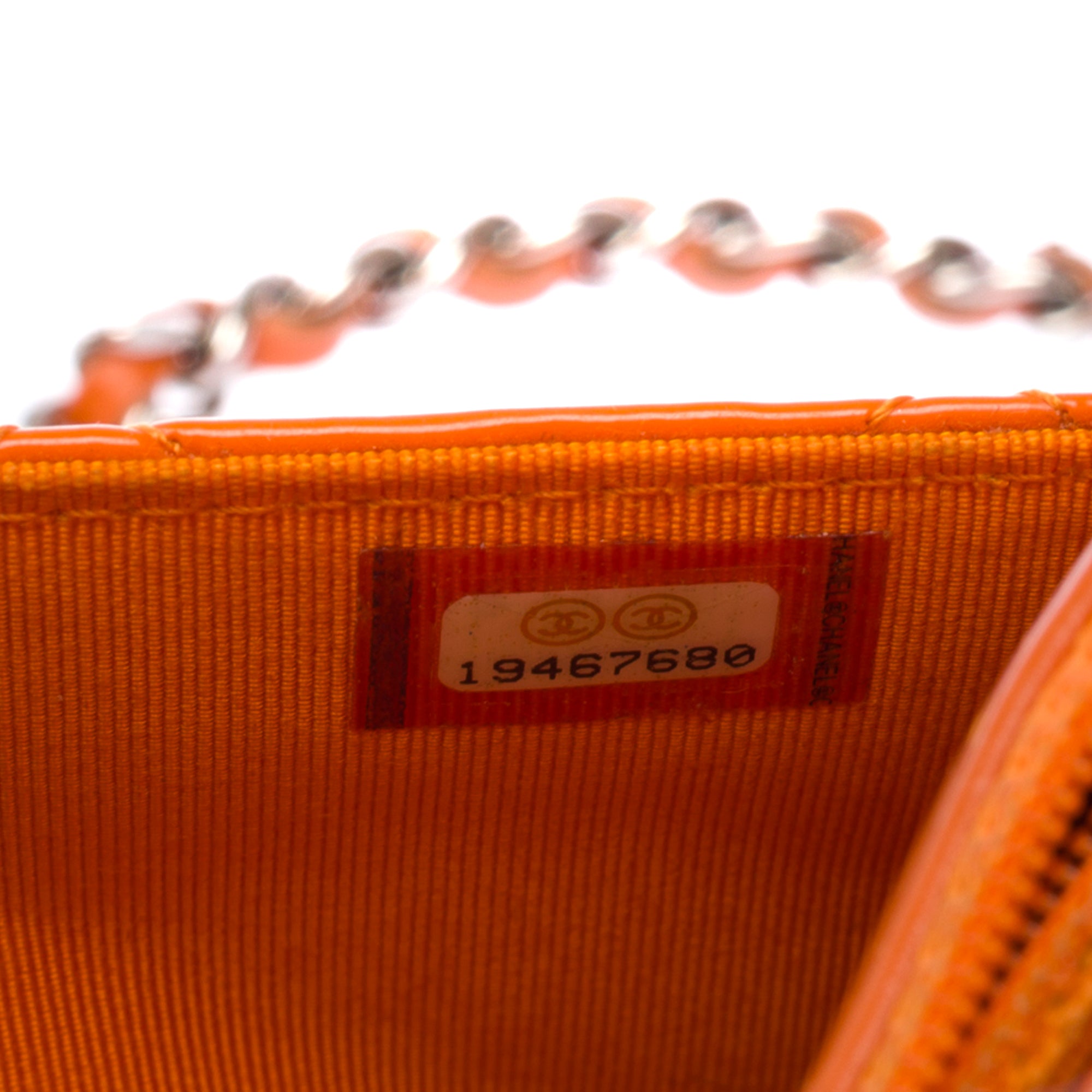 Sac CHANEL Wallet on Chain en Cuir Orange - 103544