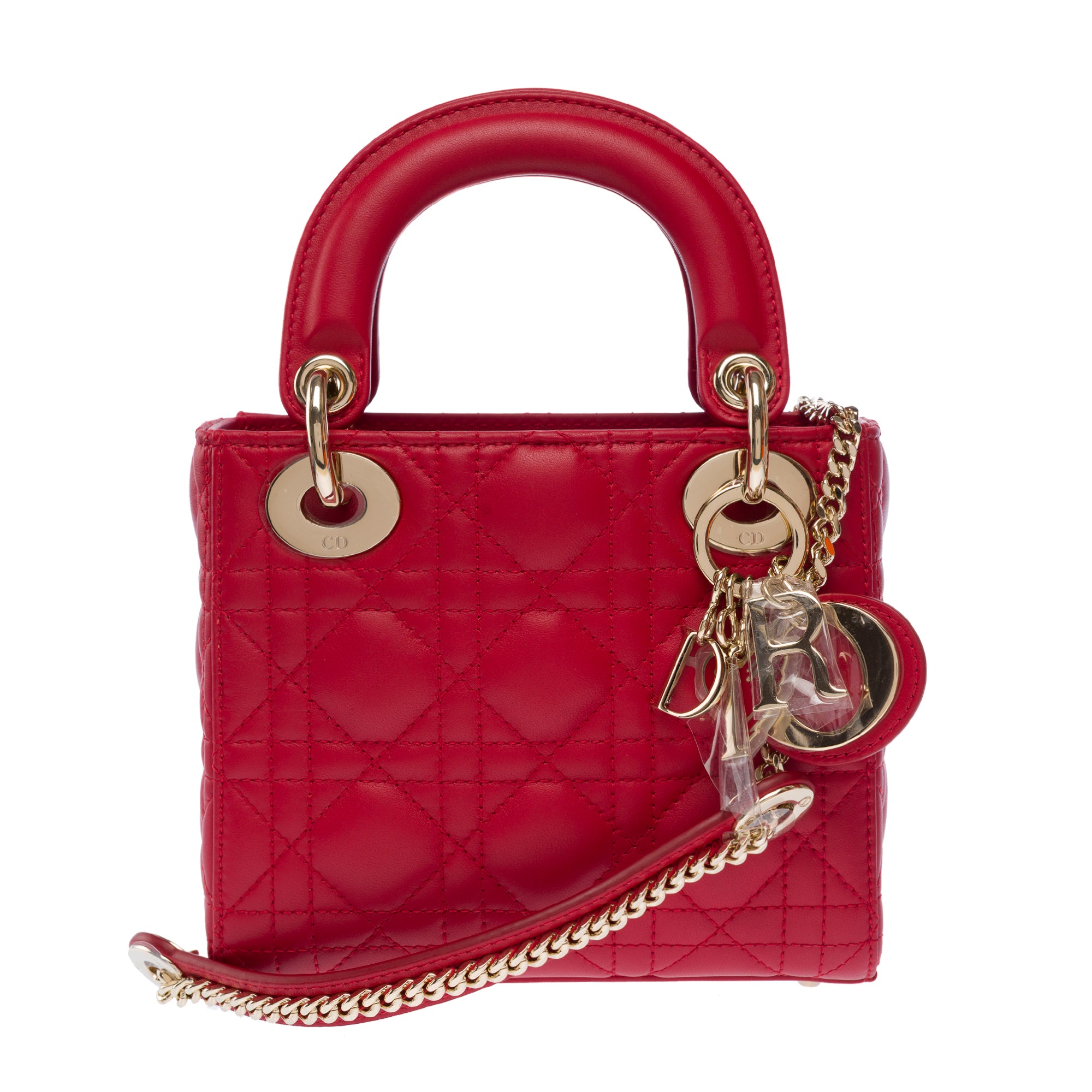 Sac DIOR Lady Dior en Cuir Rouge - 103540