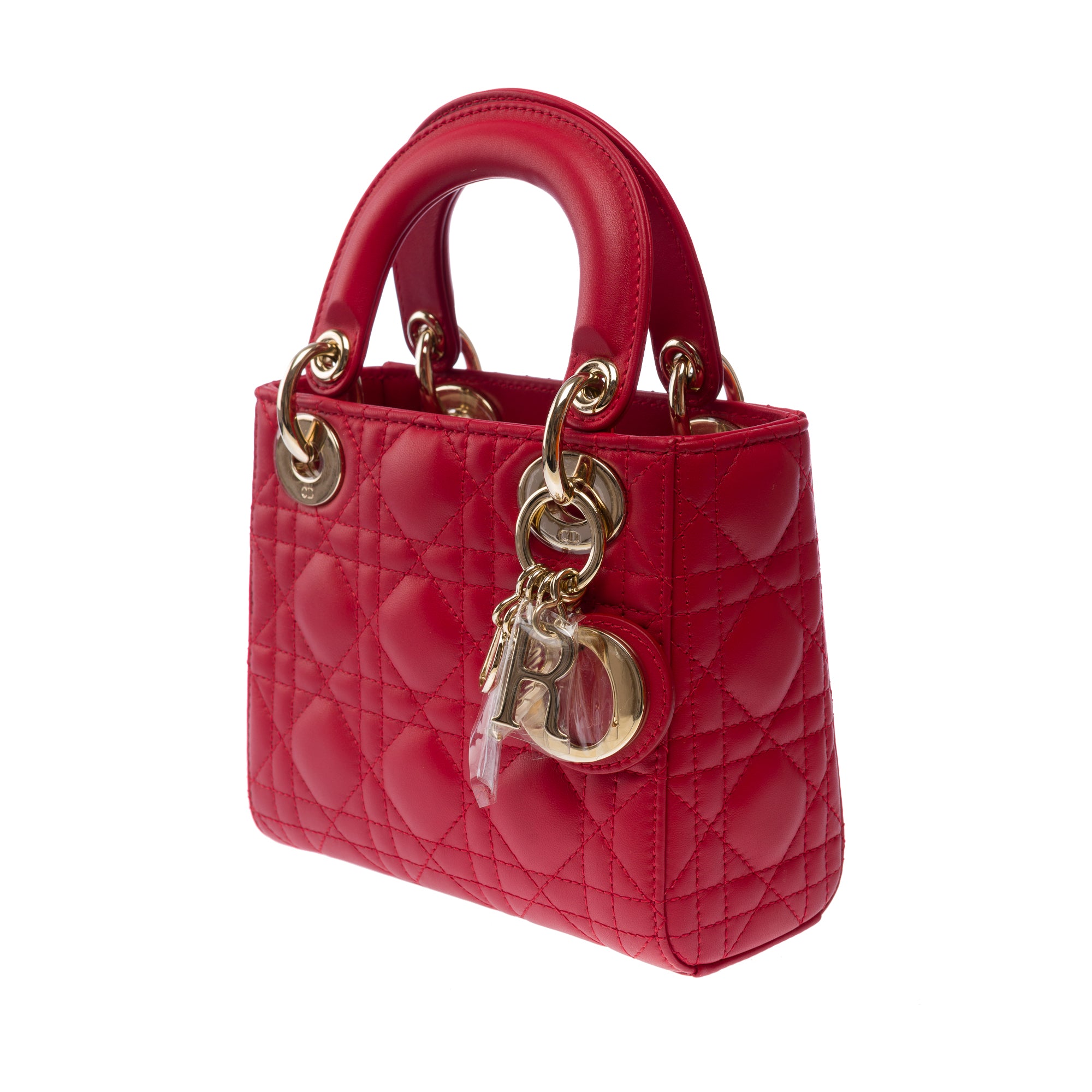 Sac DIOR Lady Dior en Cuir Rouge - 103540