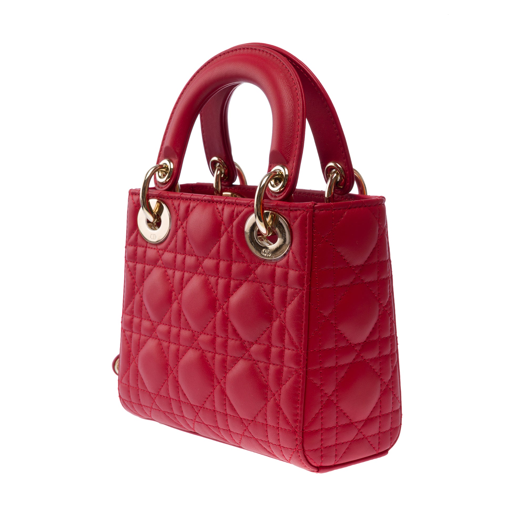 Sac DIOR Lady Dior en Cuir Rouge - 103540