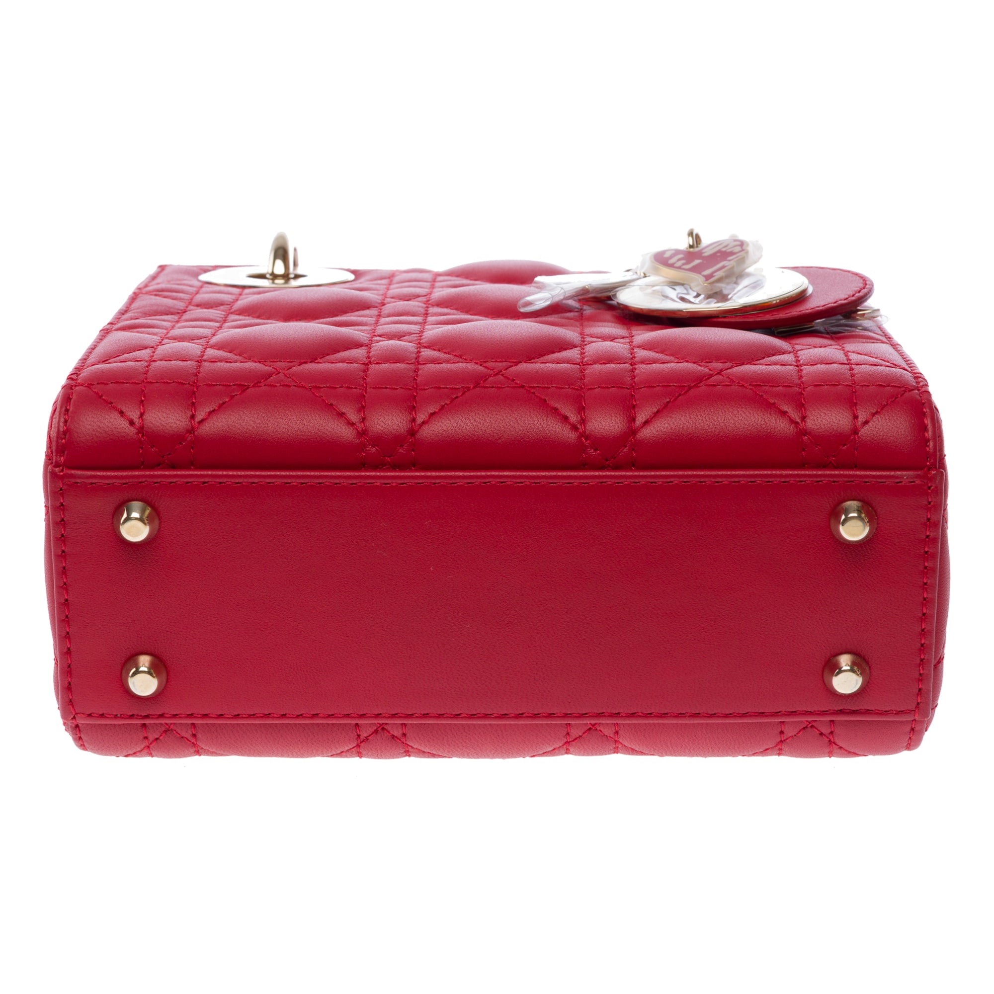 Sac DIOR Lady Dior en Cuir Rouge - 103540