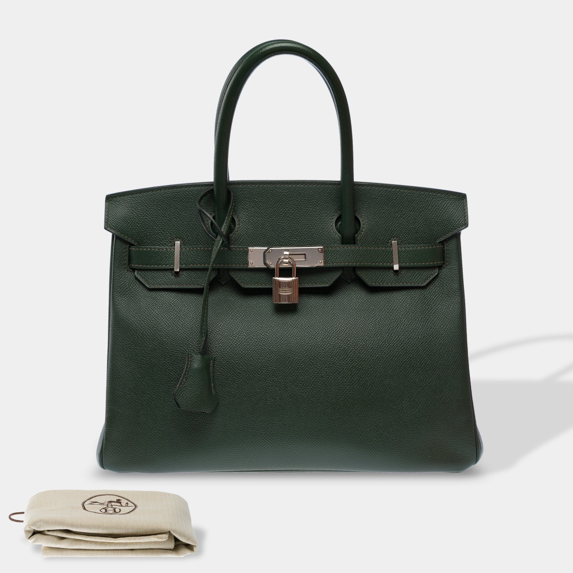 Sac HERMES Birkin 30 en Cuir Vert - 103577