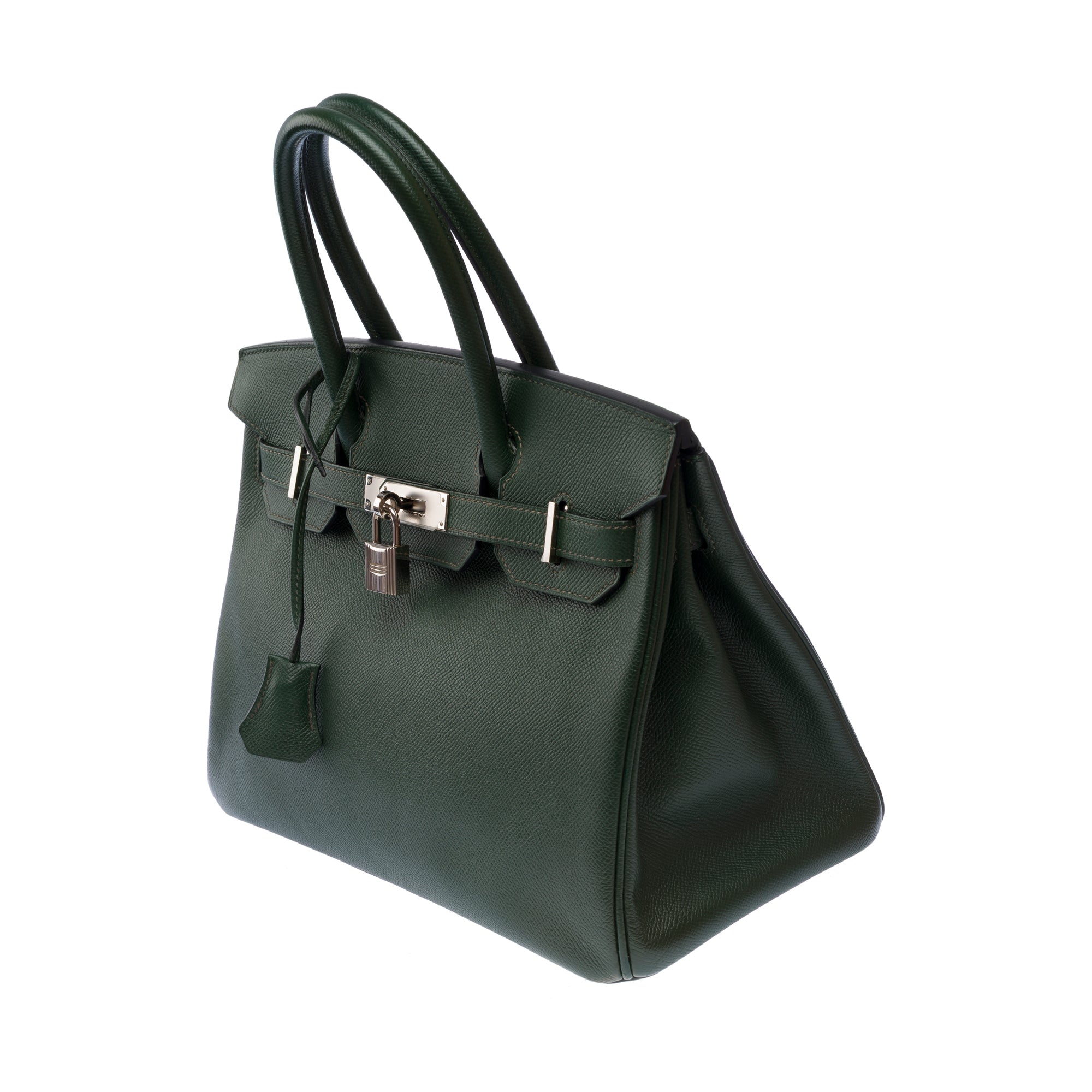 Sac HERMES Birkin 30 en Cuir Vert - 103577