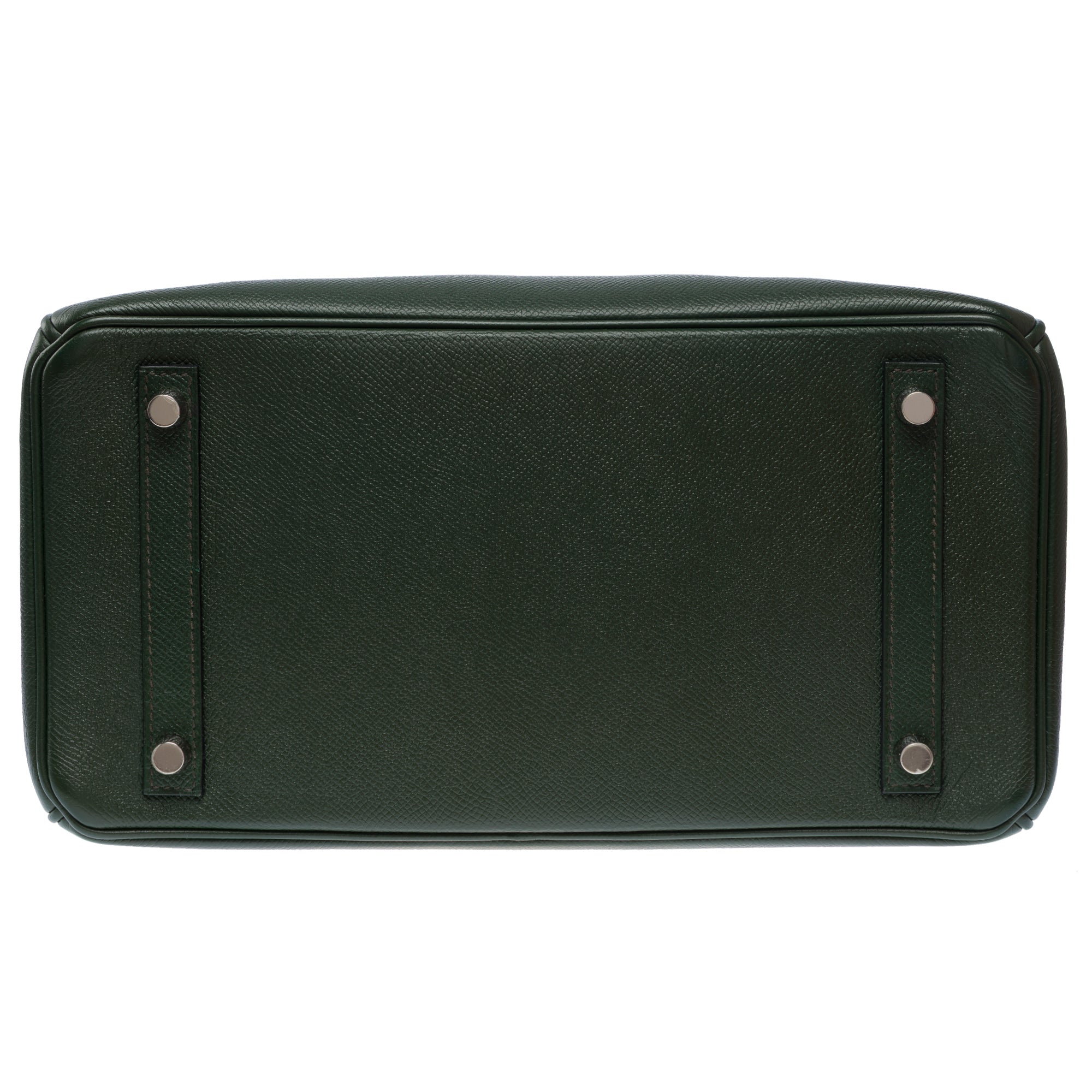 Sac HERMES Birkin 30 en Cuir Vert - 103577
