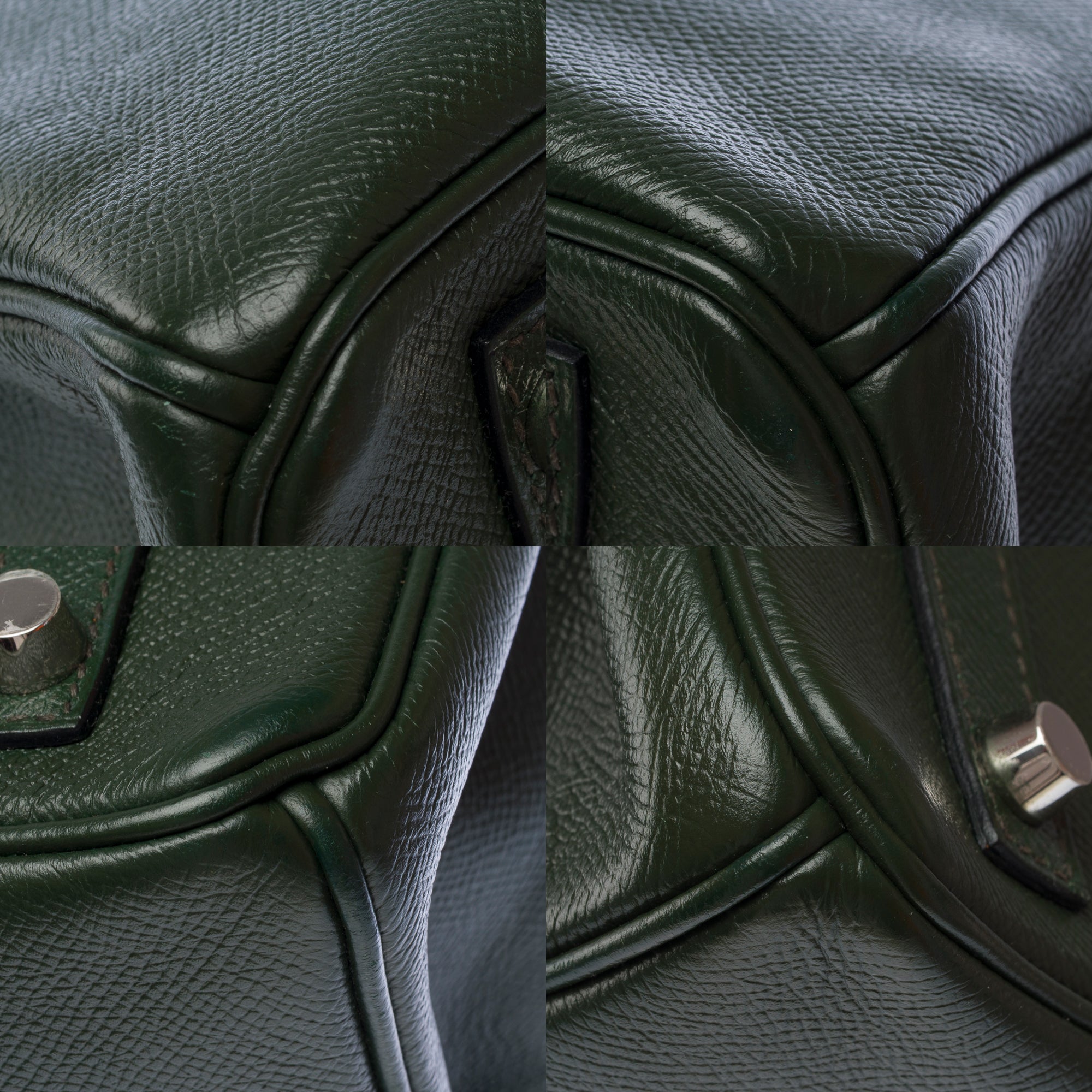 Sac HERMES Birkin 30 en Cuir Vert - 103577