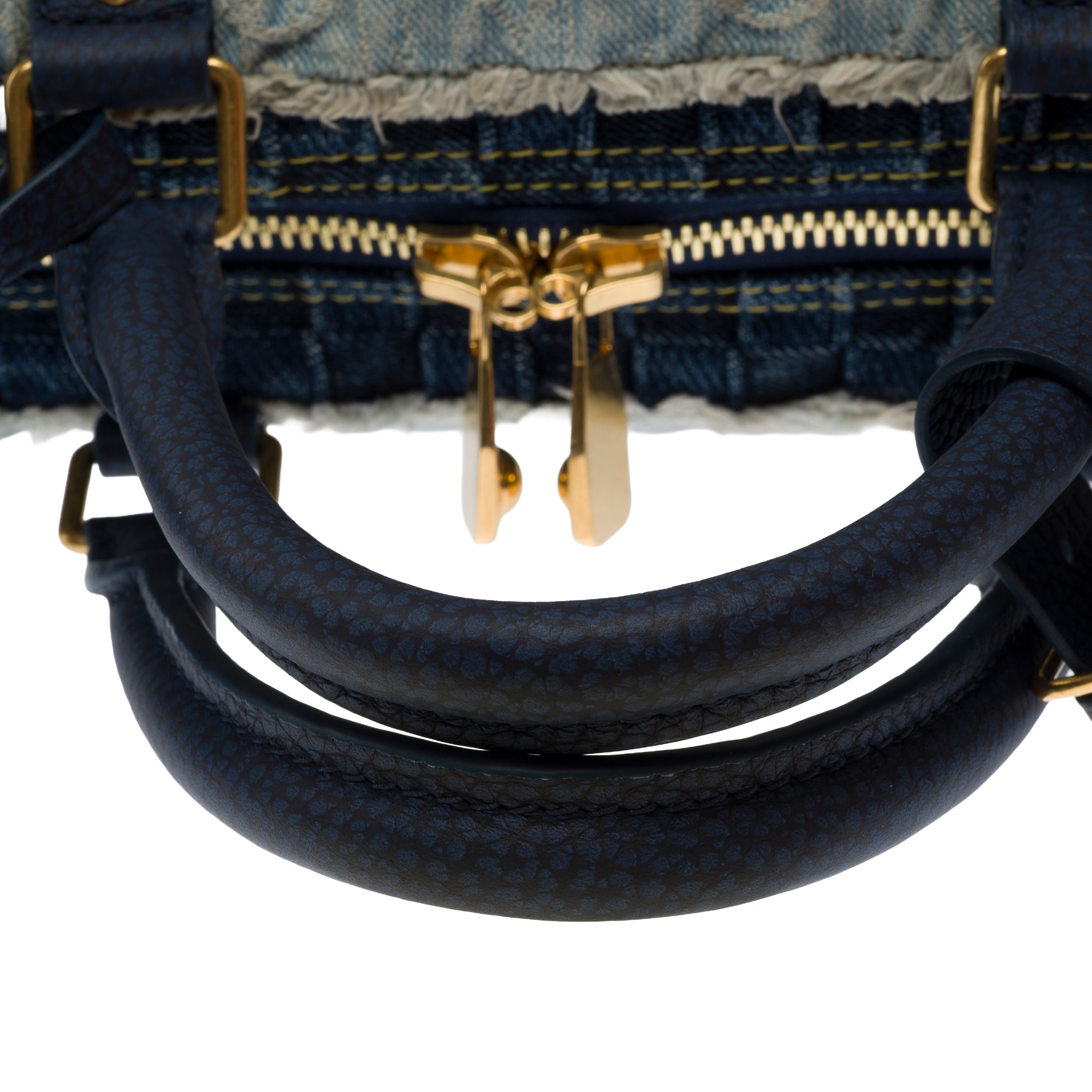 Sac LOUIS VUITTON Keepall en Denim Bleu - 103533