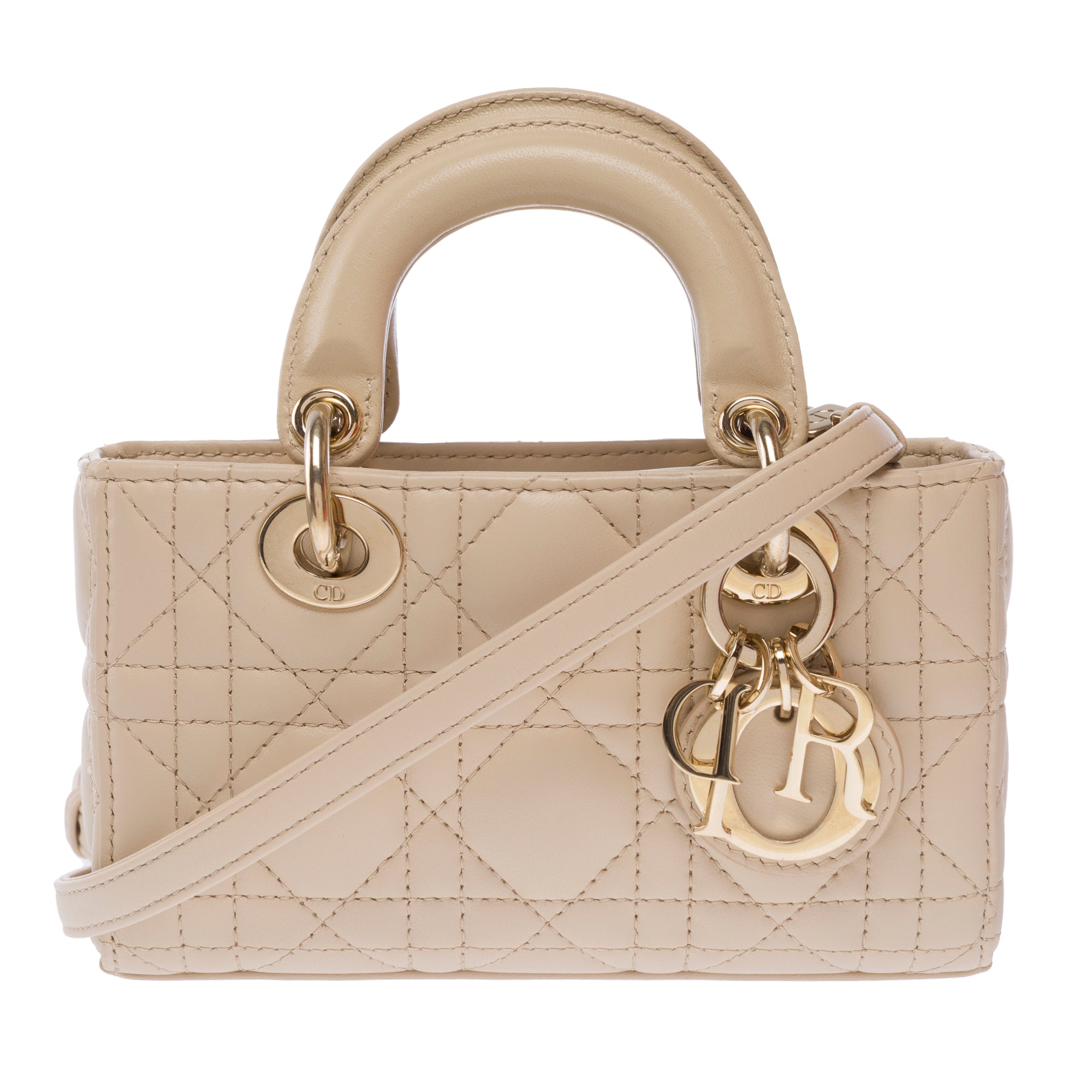 Sac DIOR Lady D-Joy en Cuir Beige - 103537