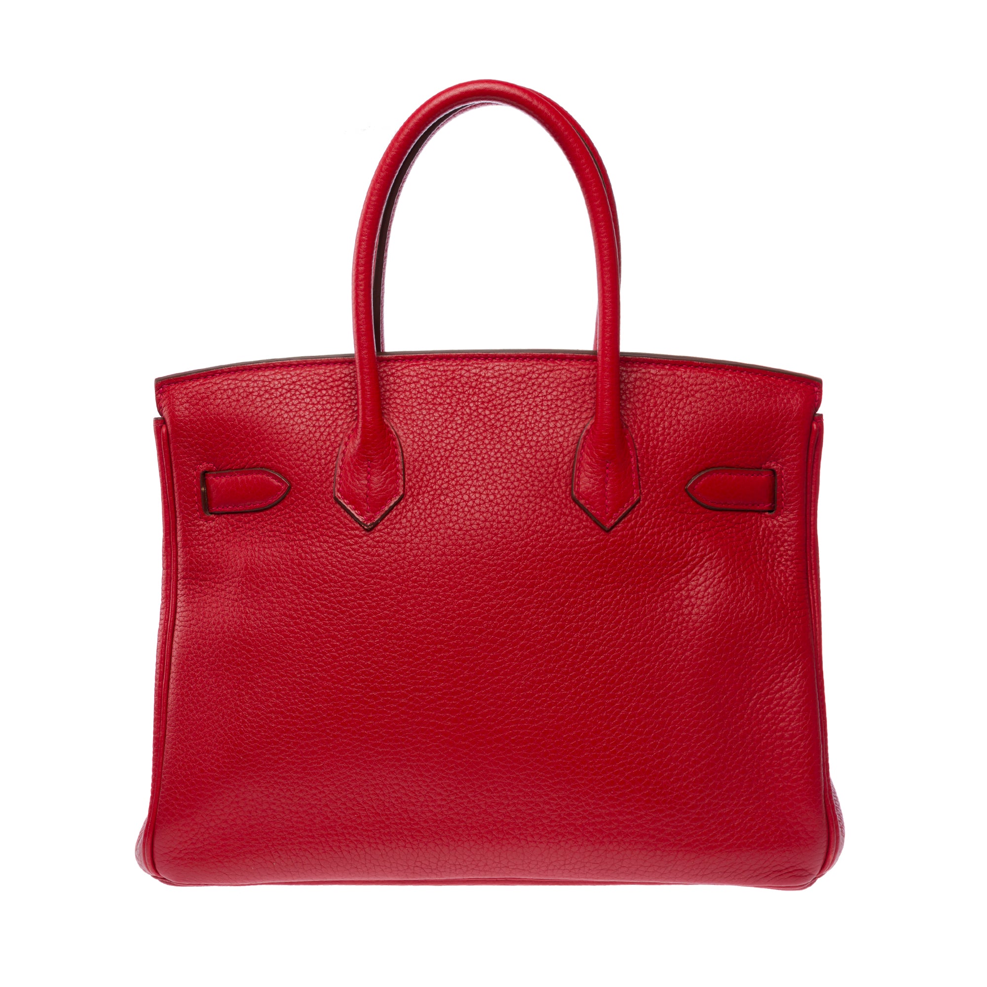 Sac HERMES Birkin 30 en Cuir Rouge - 103556