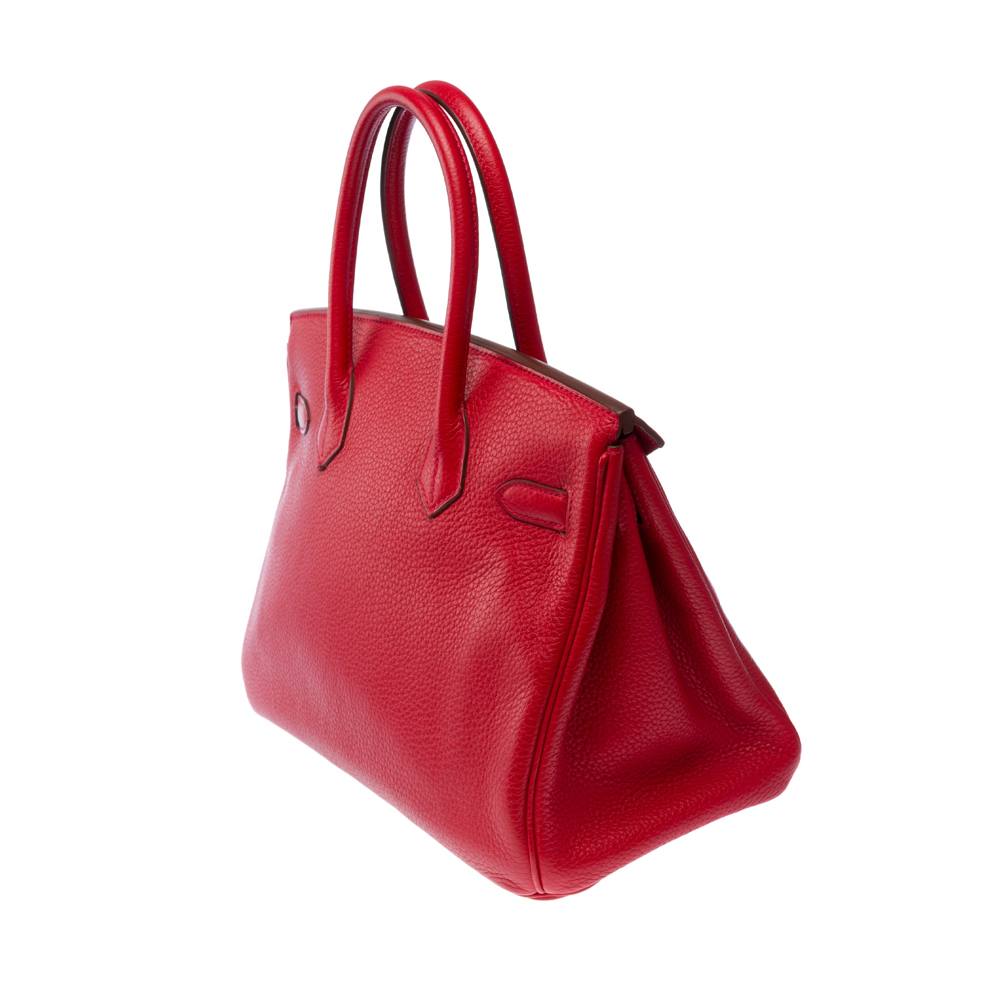 Sac HERMES Birkin 30 en Cuir Rouge - 103556