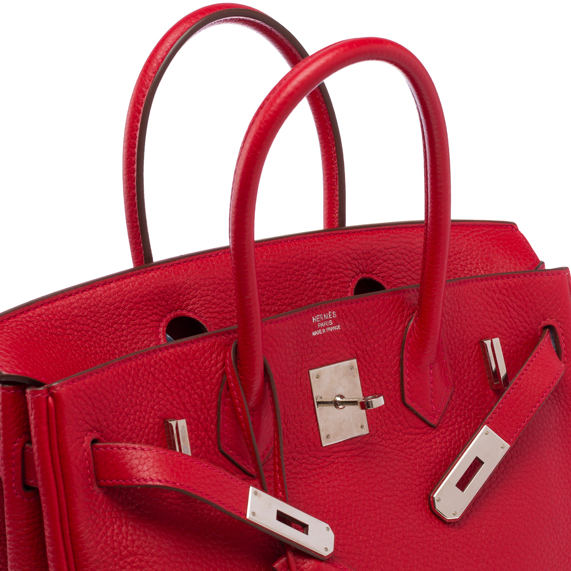 Sac HERMES Birkin 30 en Cuir Rouge - 103556