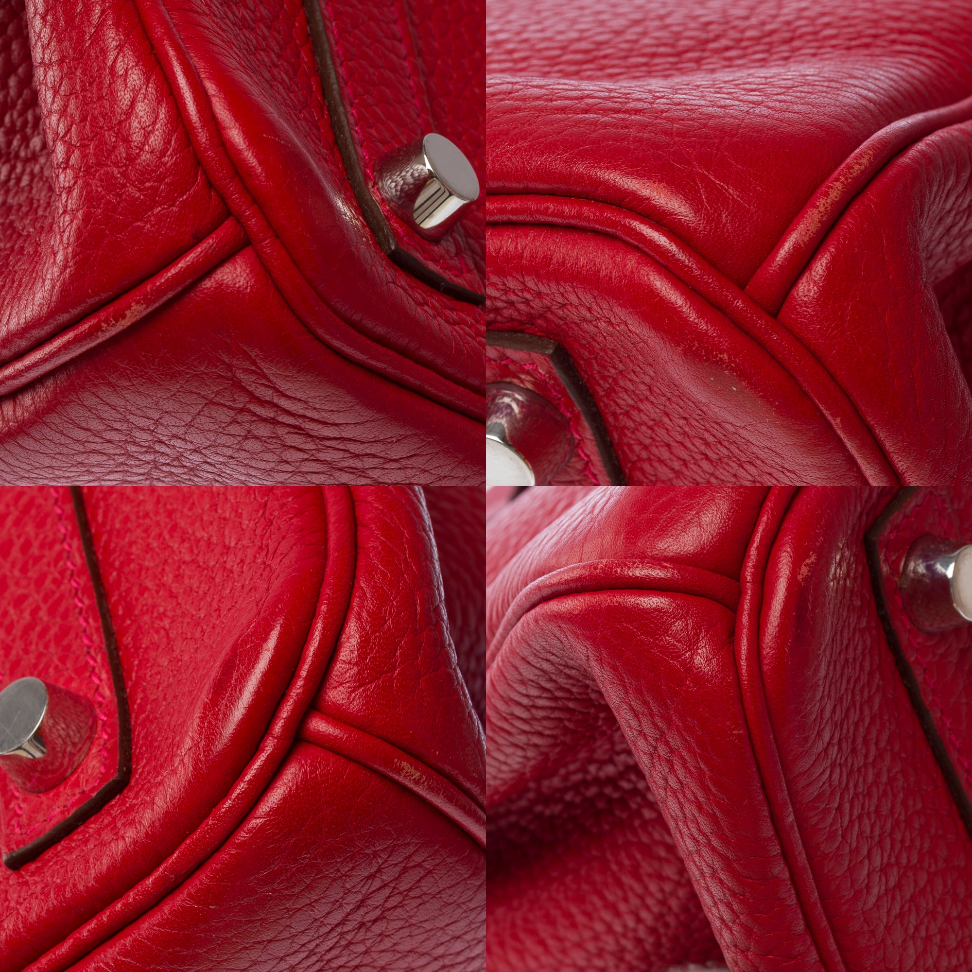 Sac HERMES Birkin 30 en Cuir Rouge - 103556