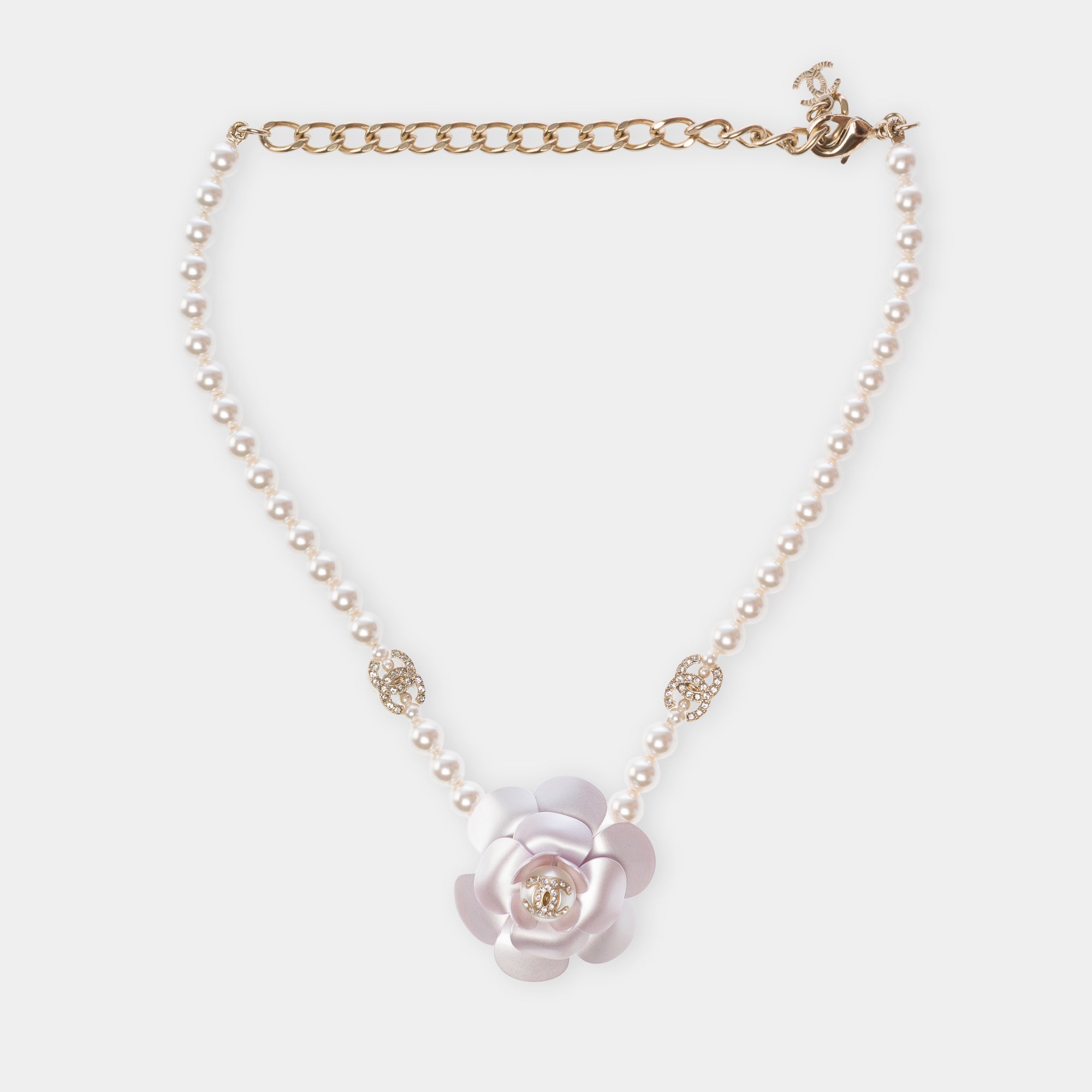 Bijoux CHANEL Camelia en Perle Blanc - 103517